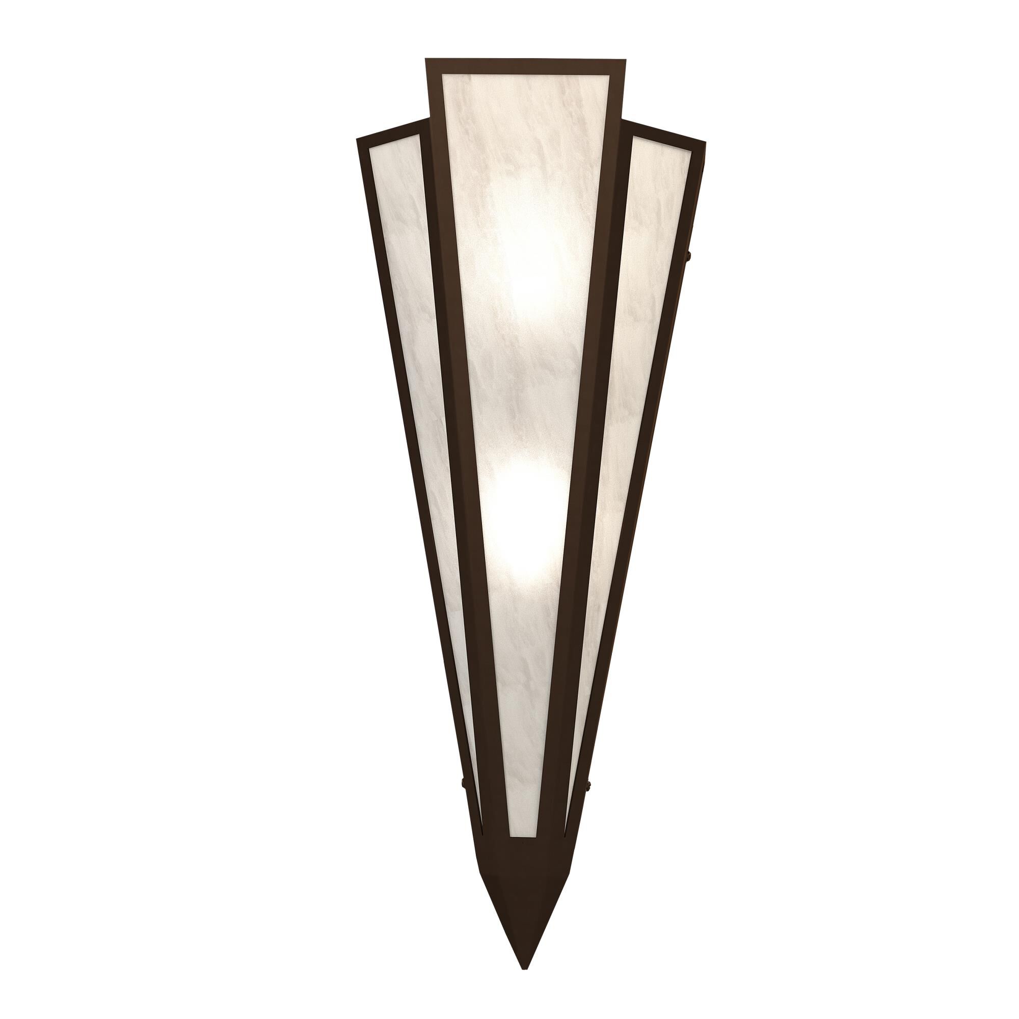 Shown in Timeless Bronze finish and White glass