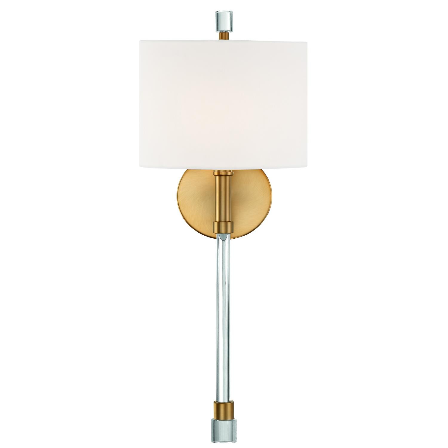 Shown in Vibrant Gold finish and Silk glass and Silk shade