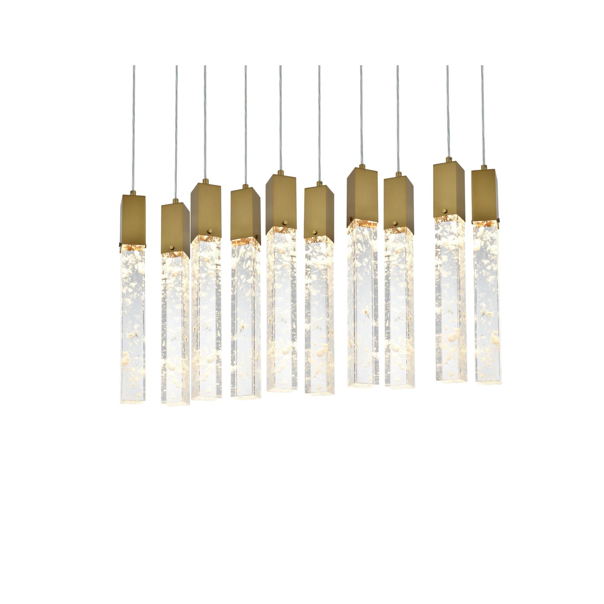 Shown in Satin Gold finish and Rc crystal and Clear glass