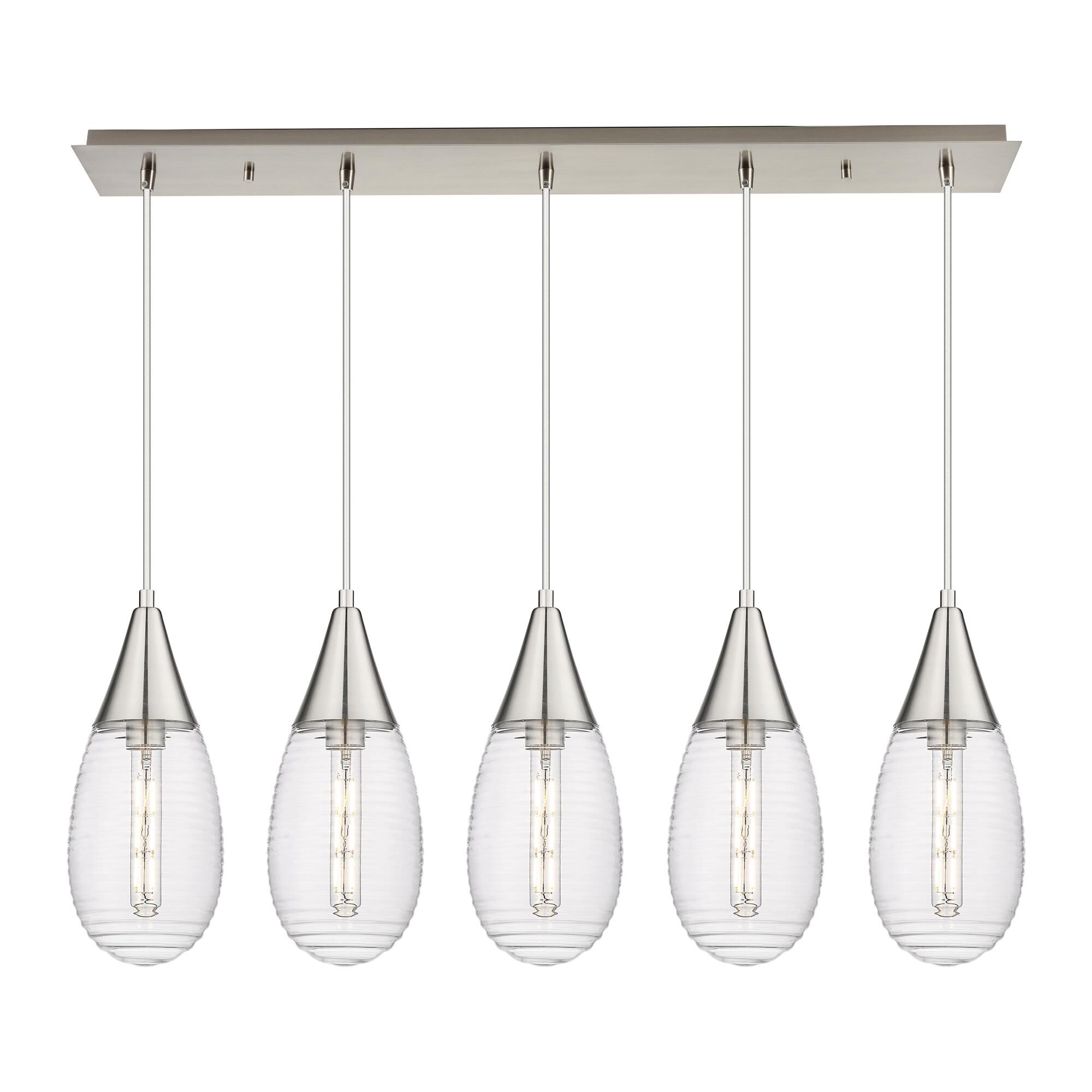 Bruno Marashlian Malone 37 Inch 5 Light Linear Suspension Light by Innovations Lighting
