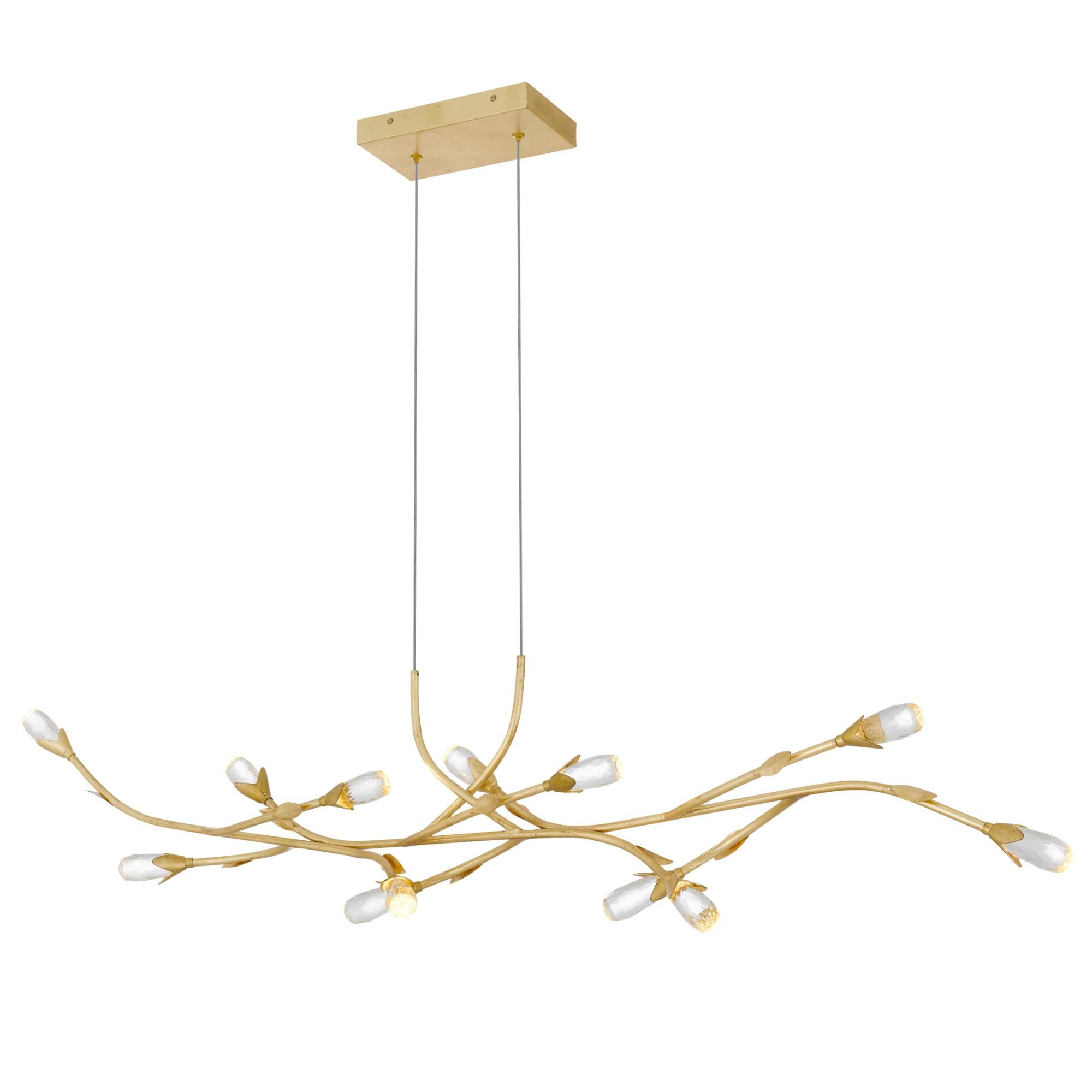 Shown in Gold Leaf finish and Crystal Jewel shade