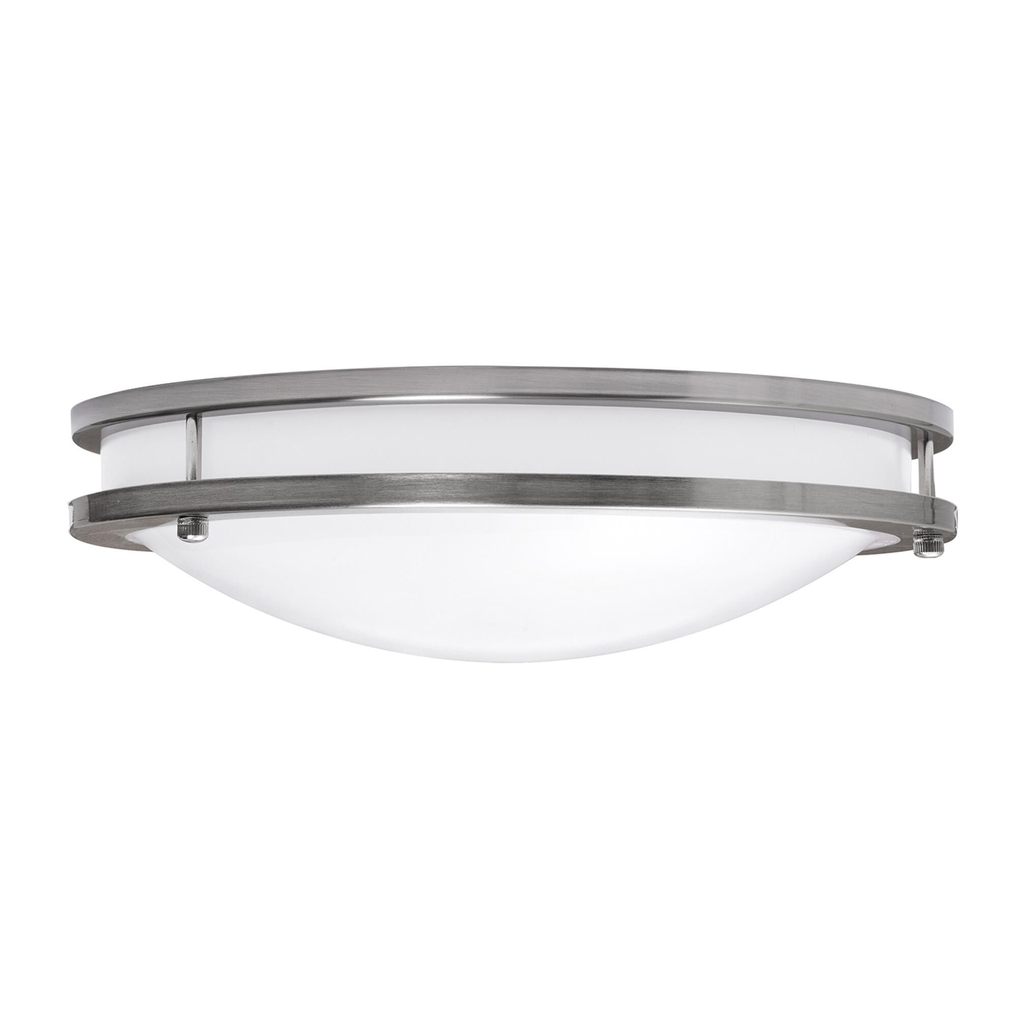 Shown in Satin Nickel finish and White shade