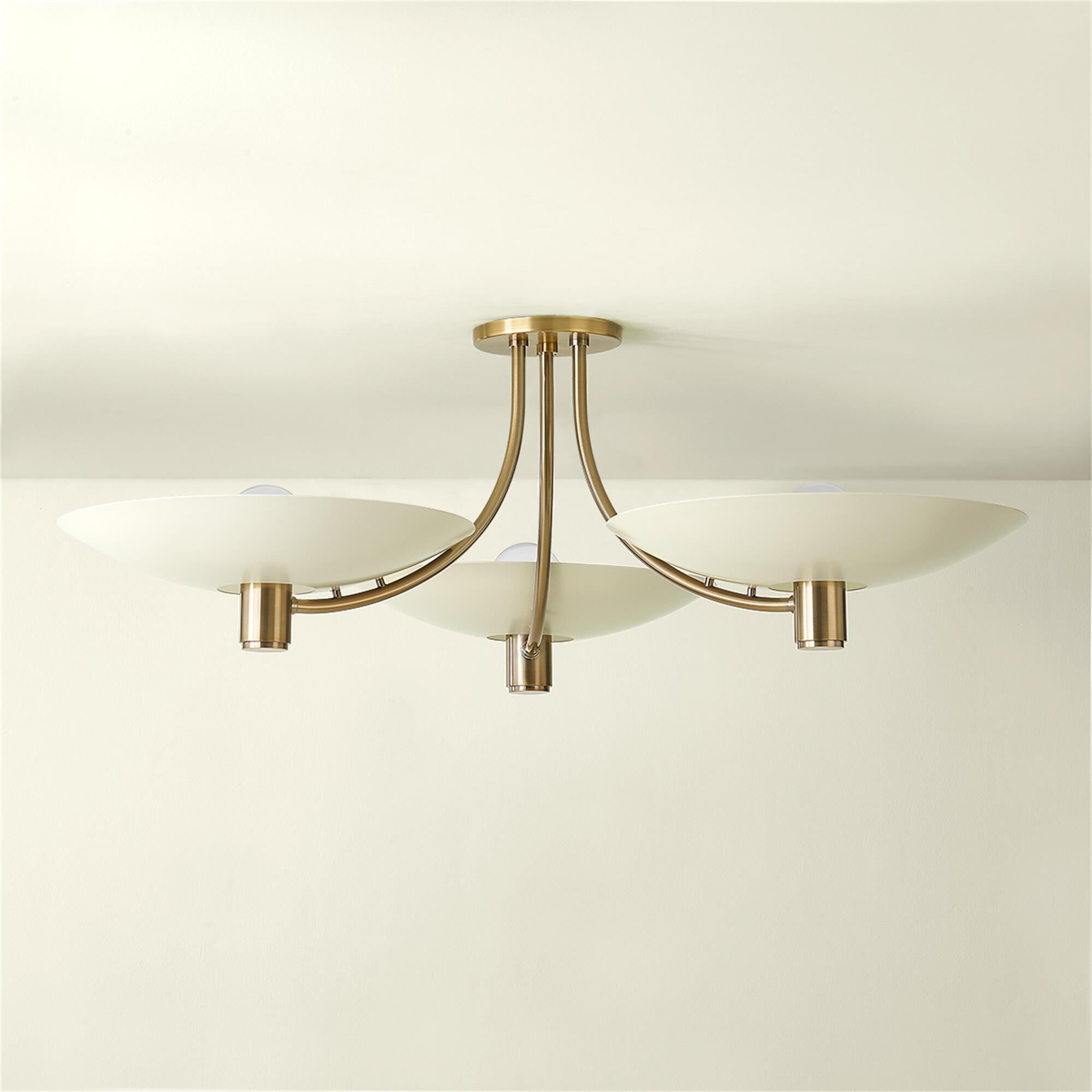 Wolfe 40 Inch 6 Light Semi Flush Mount,