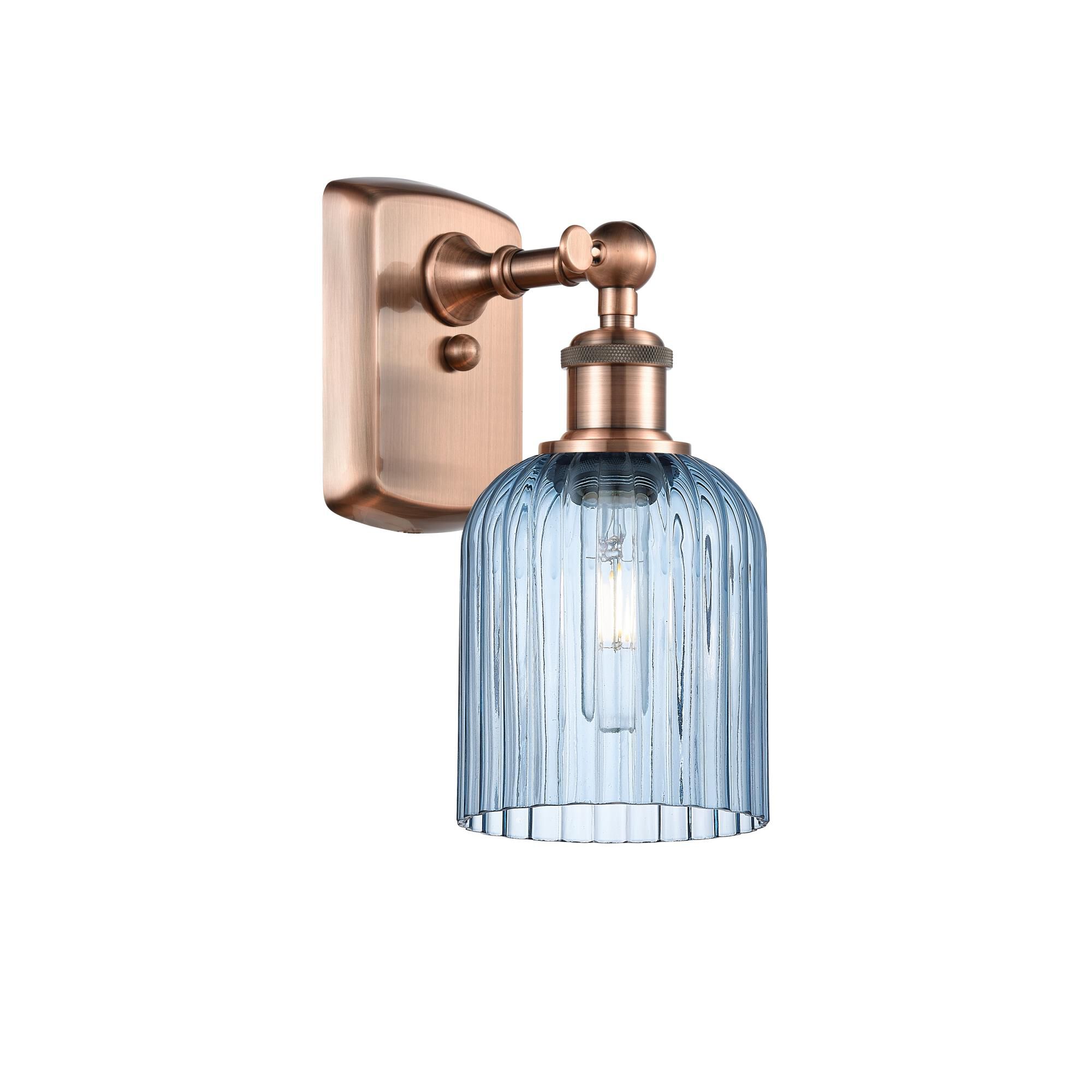 Shown in Antique Copper finish and Princess Blue shade
