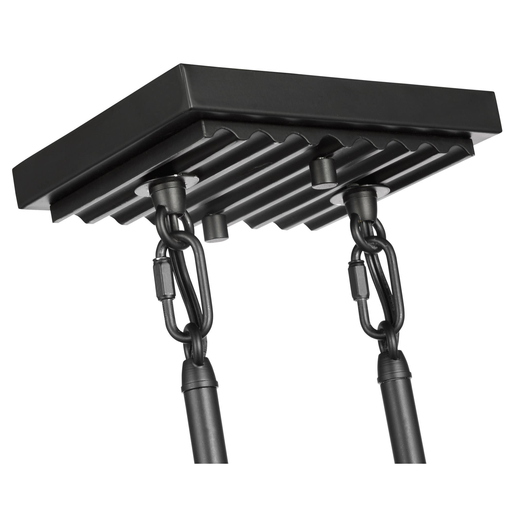 Shown in Black and Silver Accents finish and Clear Ribbed glass