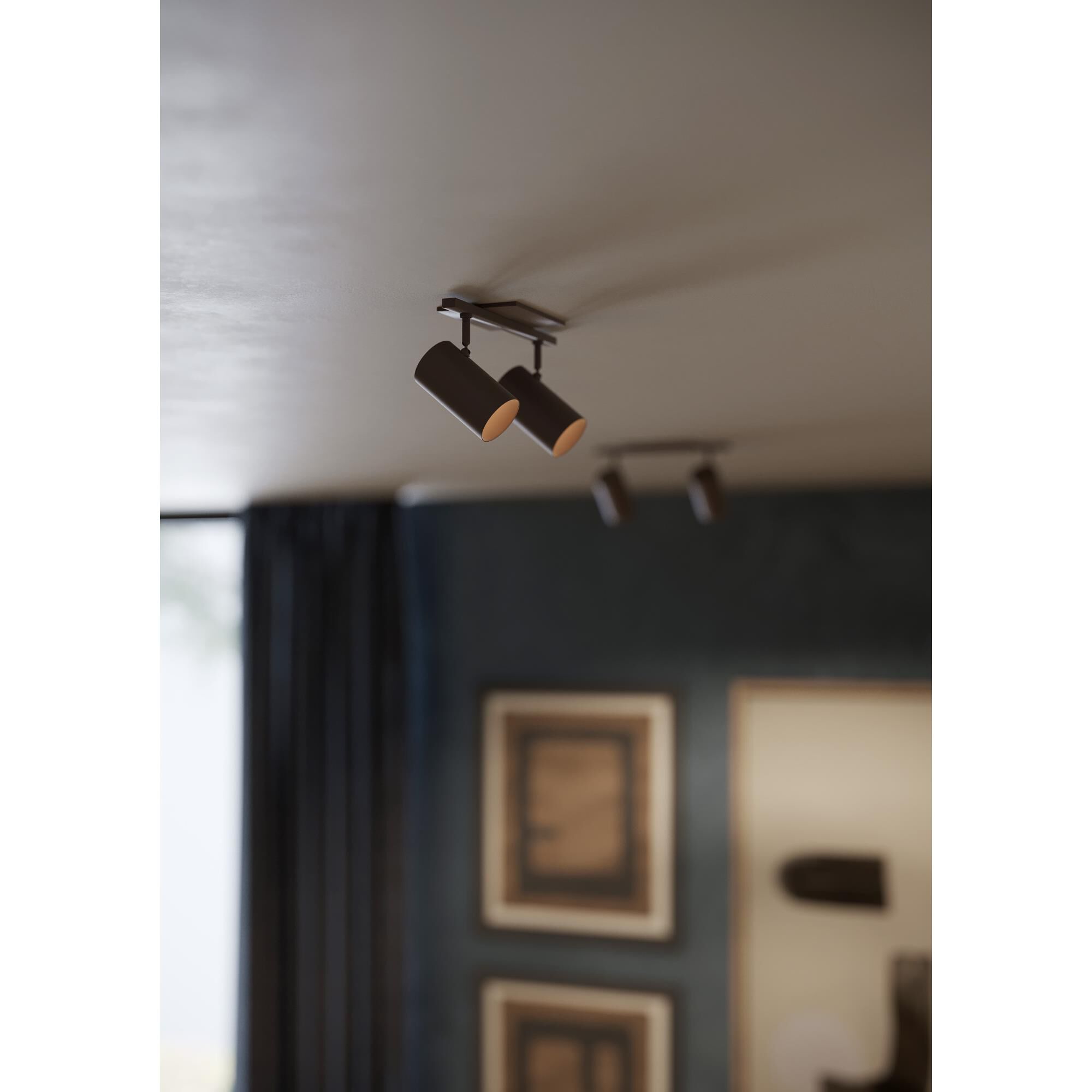 Shown in Bronze finish and Patina Brass Steel shade