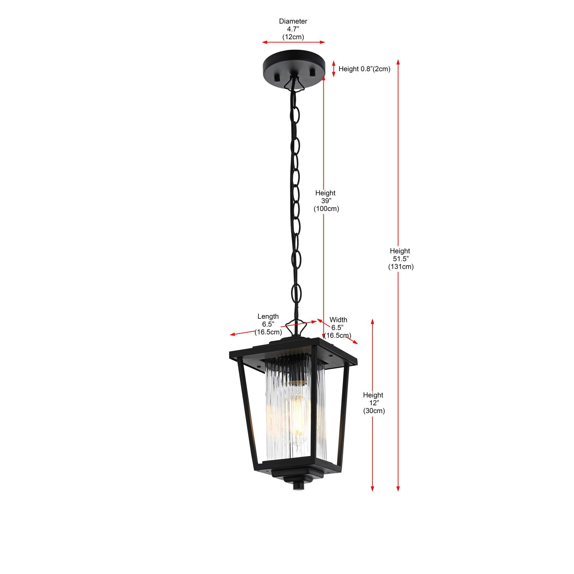 York 7 Inch Outdoor Hanging Lantern by Elegant Lighting