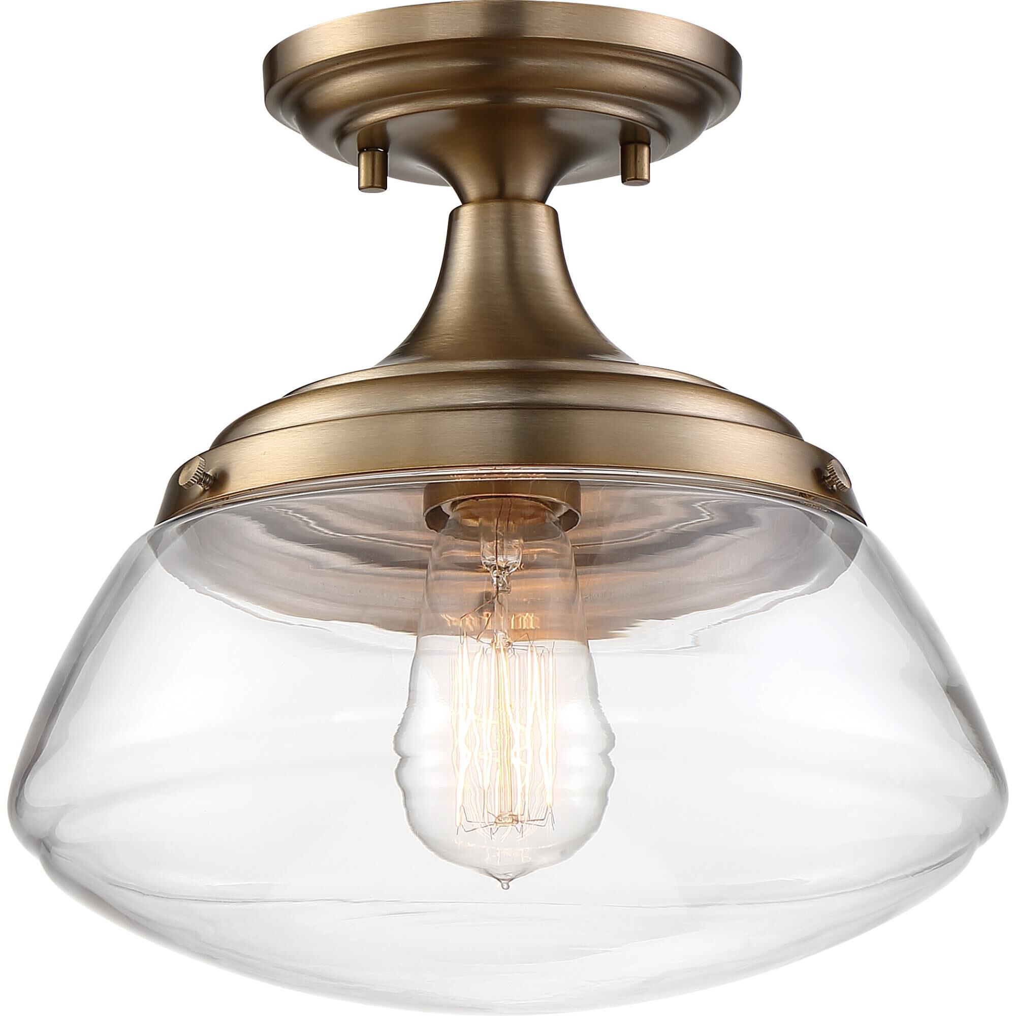 Kew 10 Inch 1 Light Semi Flush Mount by Nuvo Lighting