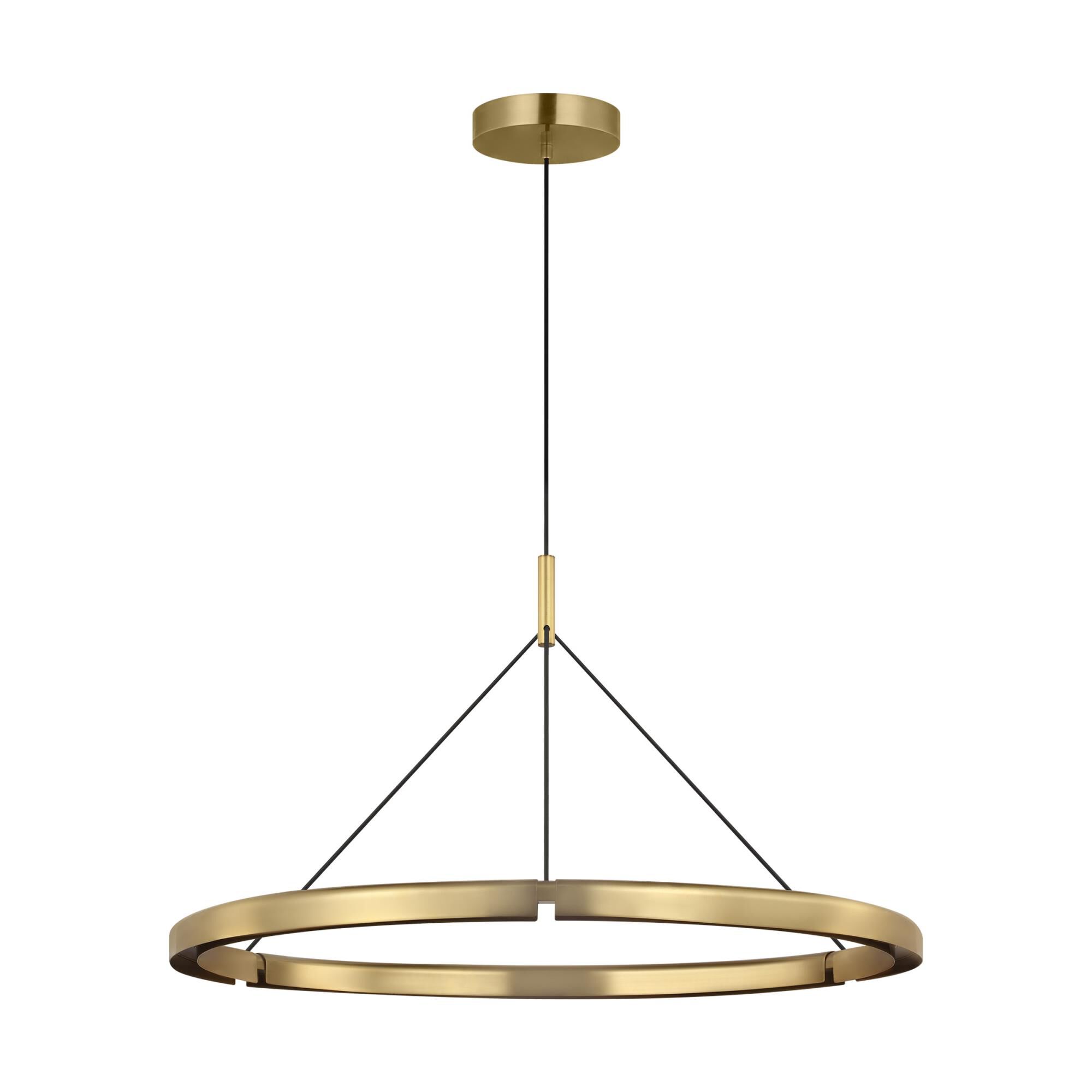 Shown in Hand-Rubbed Antique Brass finish and Brass shade