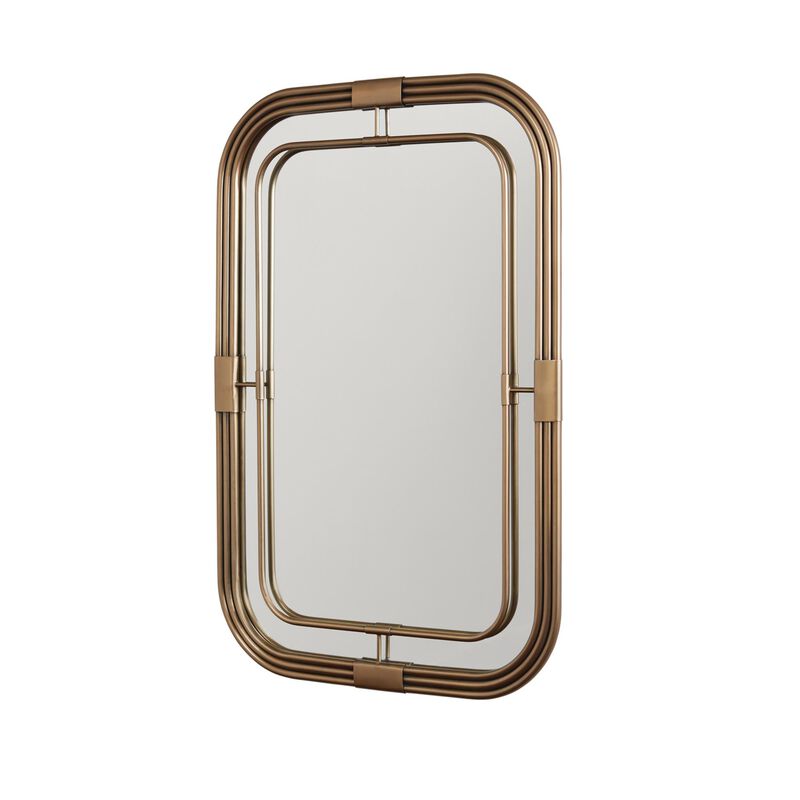Decorative Rectangle Wall Mirror in Aged Brass Decorative Mirrors by Capital Lighting Fixture Company