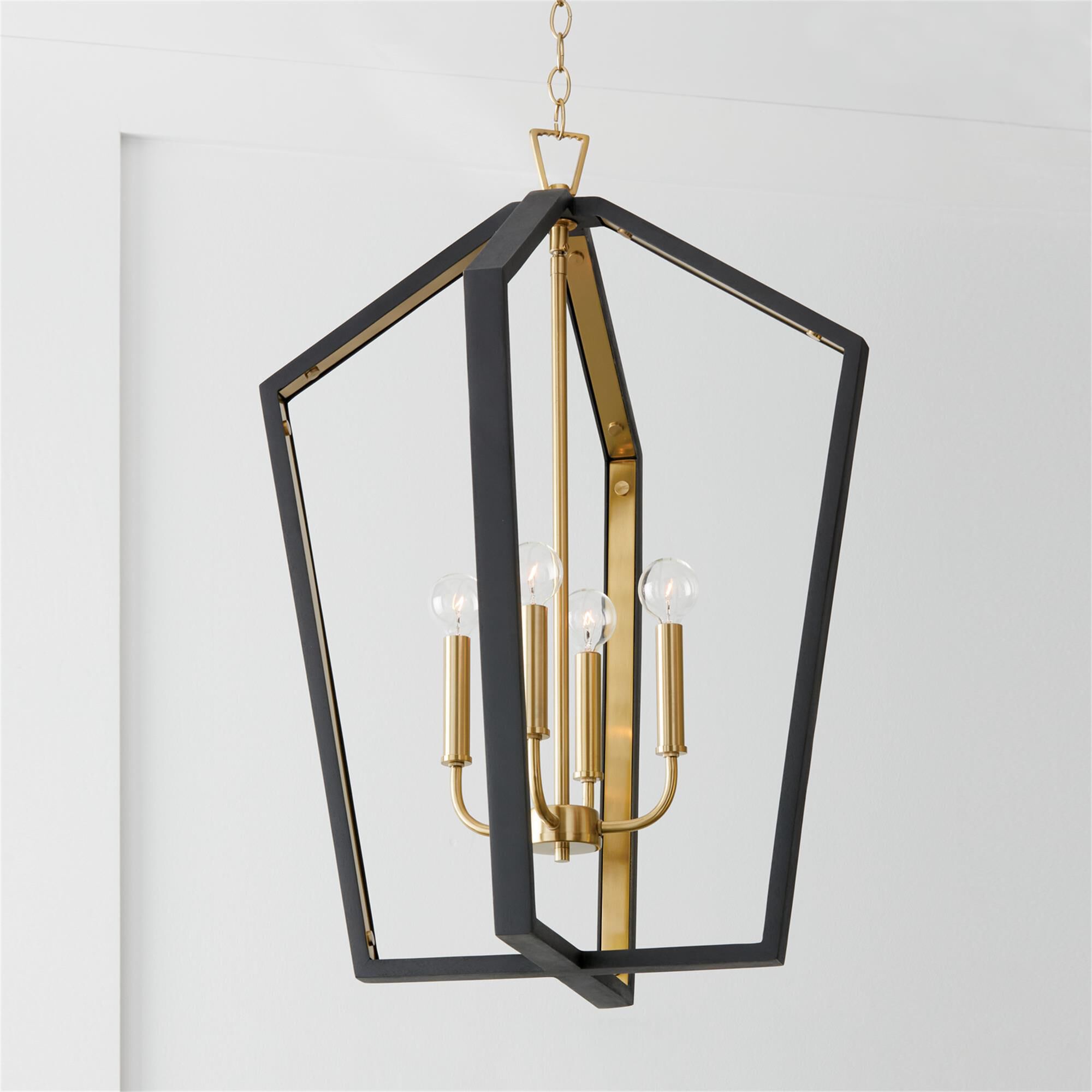 Shown in Flat Black and Matte Brass finish