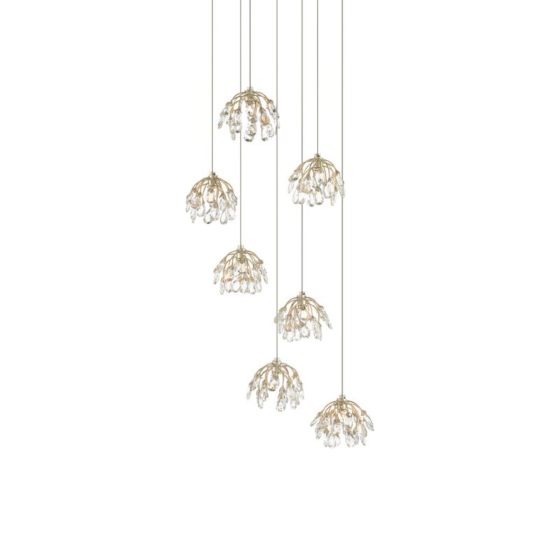 Crystal Bud 7 Light LED Multi Light Pendant by Currey and Company