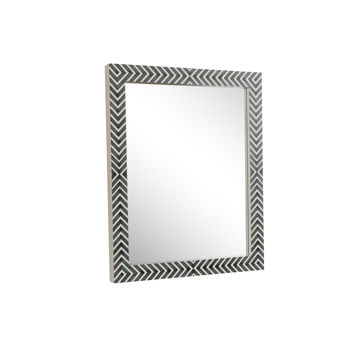 Rectangular mirror 36x30 inch in chevron Wall Mirror by Elegant Decor