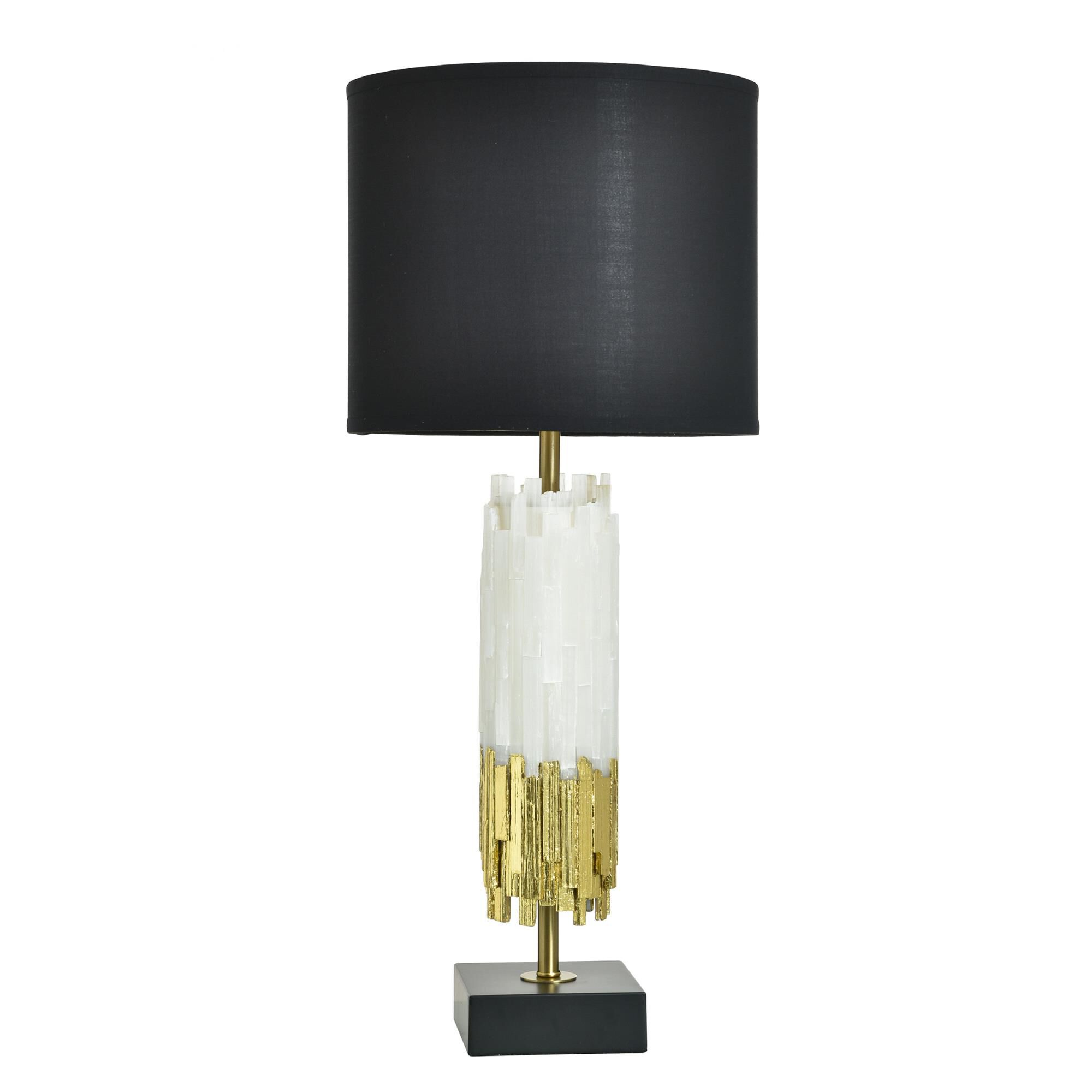 Shown in Black, White and Gold Leaf finish and Black shade