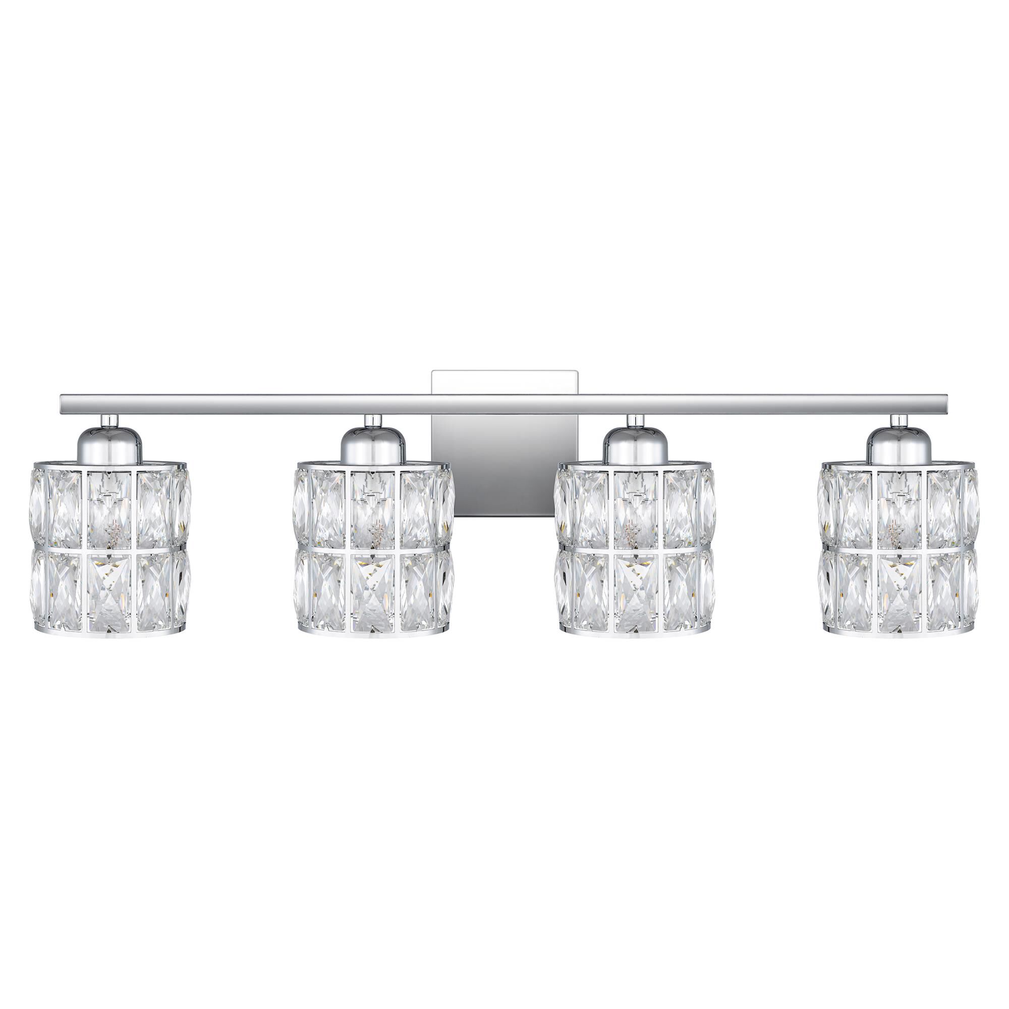 Shown in Polished Chrome finish and Clear Beveled Crystal shade