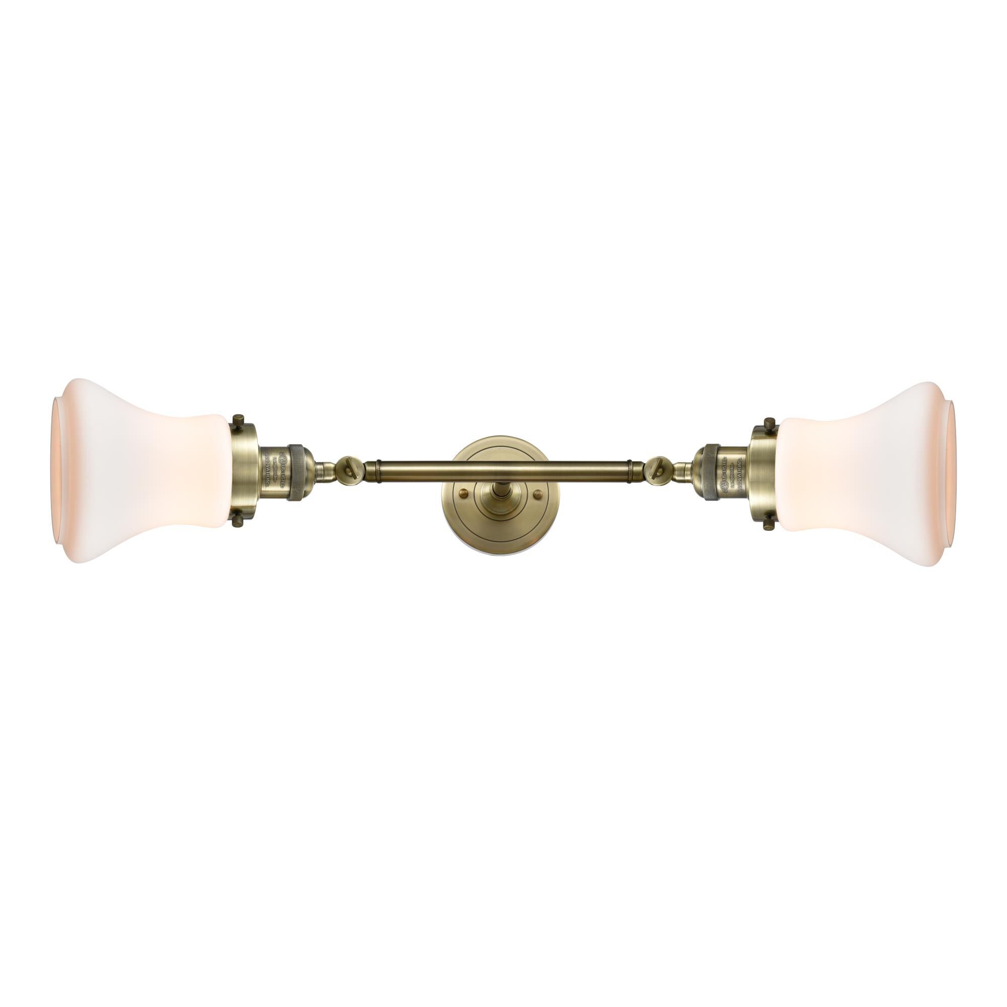 Shown in Antique Brass finish and Matte White - Hour glass
