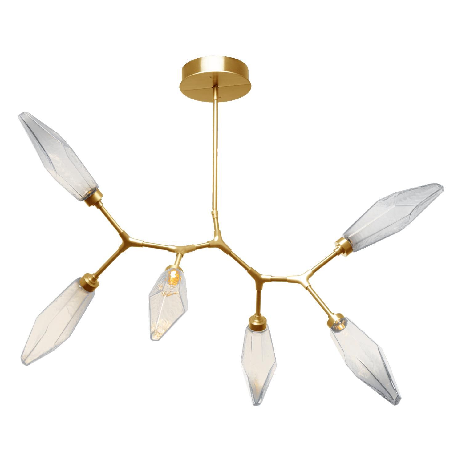 Rock Crystal Linear Suspension Light by Hammerton Studio