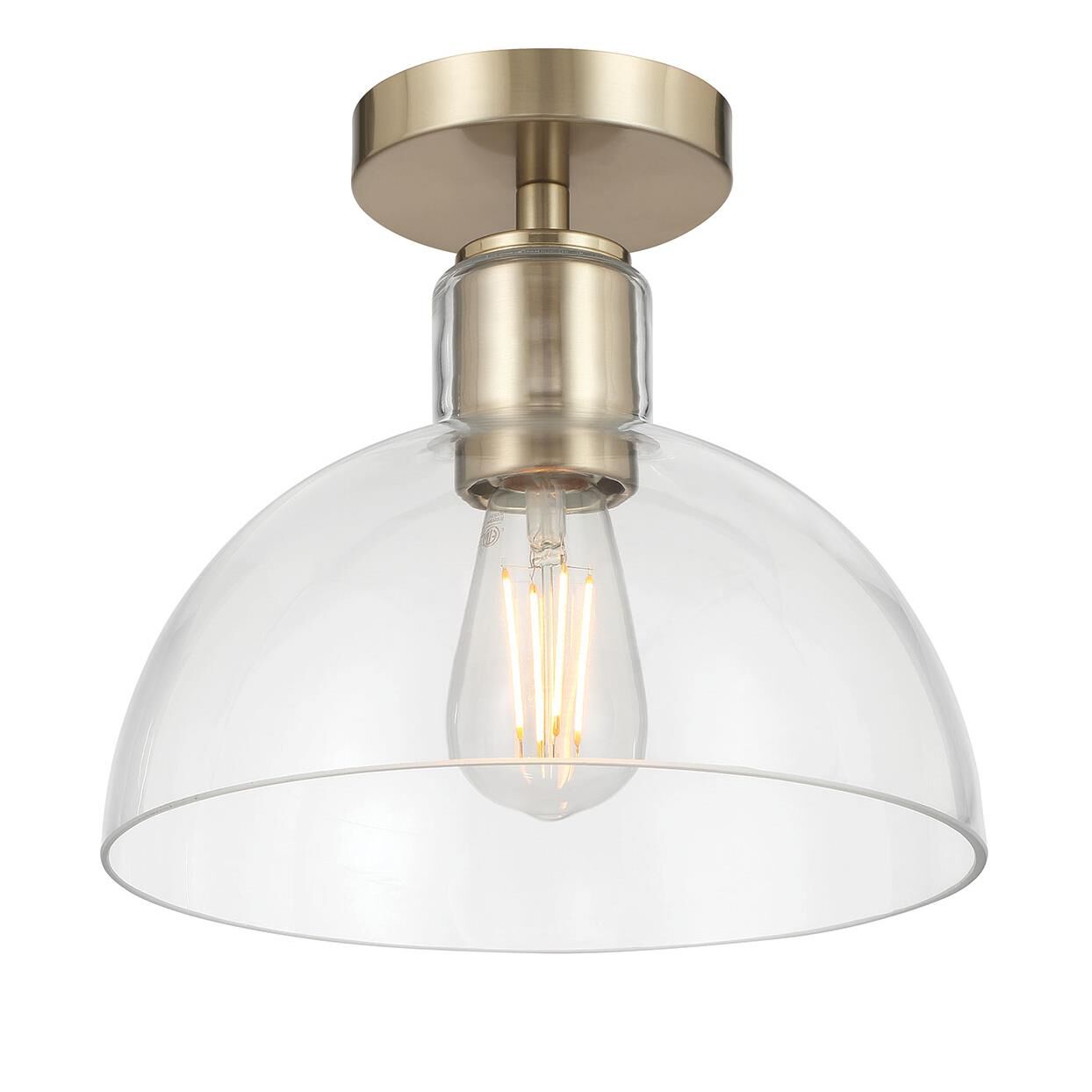 Shown in Modern Gold finish and Clear glass