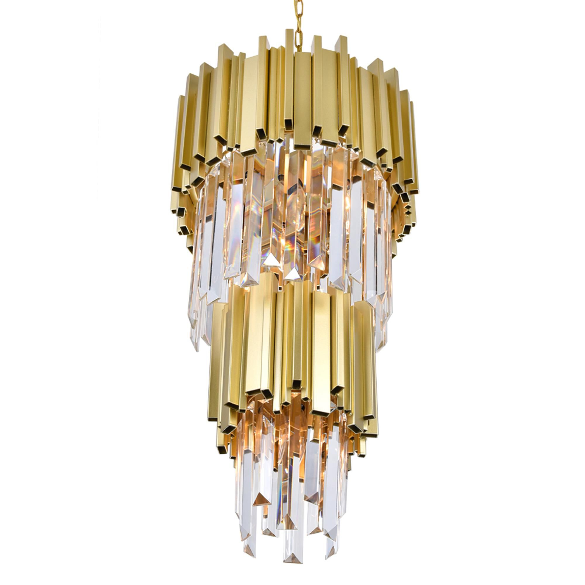 Shown in Medallion Gold finish and K9 Clear crystal