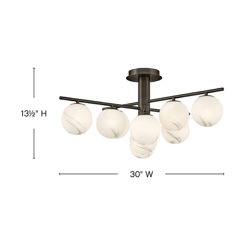 Selene 30 Inch Semi Flush Mount by Fredrick Ramond