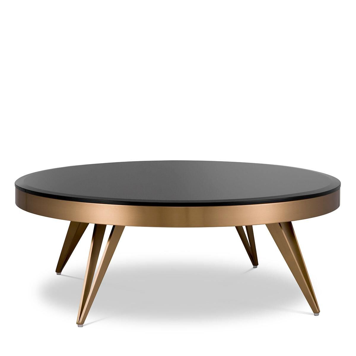 Shown in Brushed Brass, Black Bevelled Glass finish
