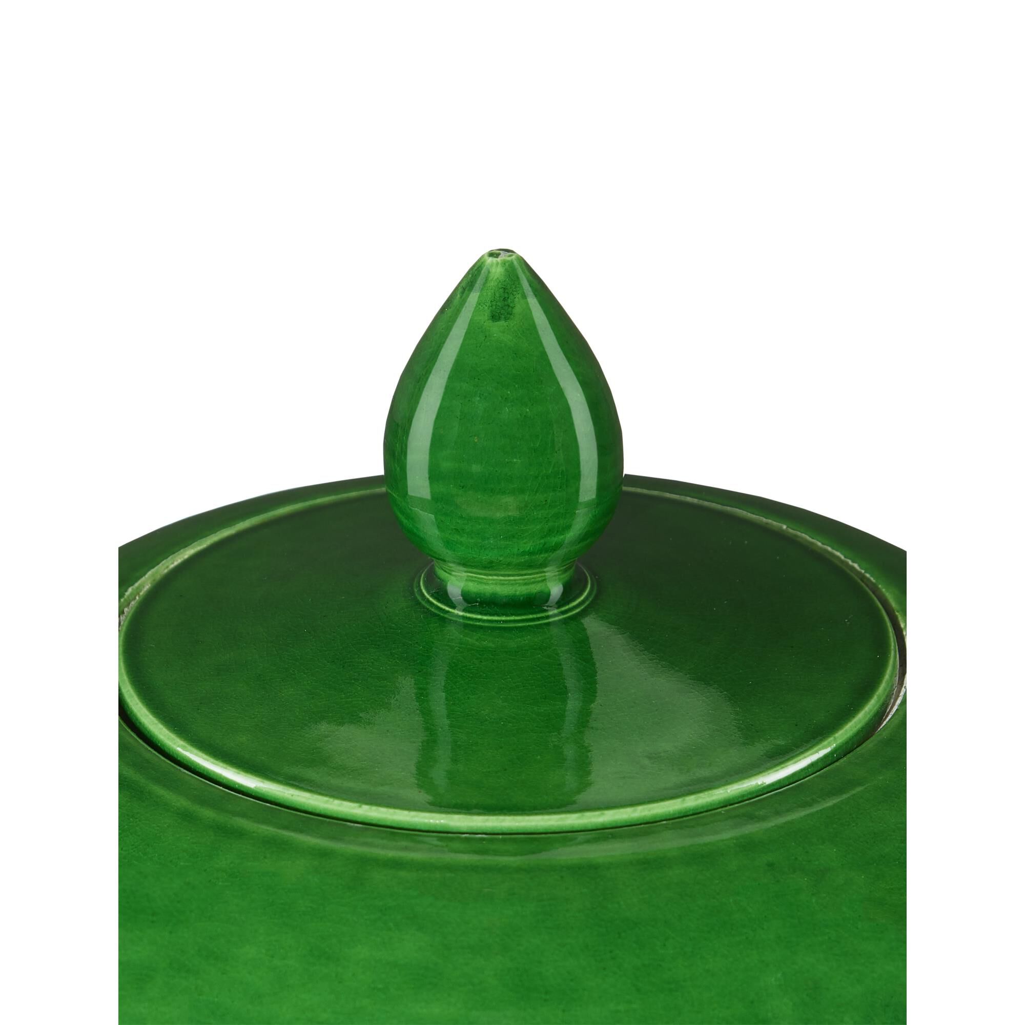 Imperial Green Ginger Jar Decorative Bottle-Canister by Currey and Company