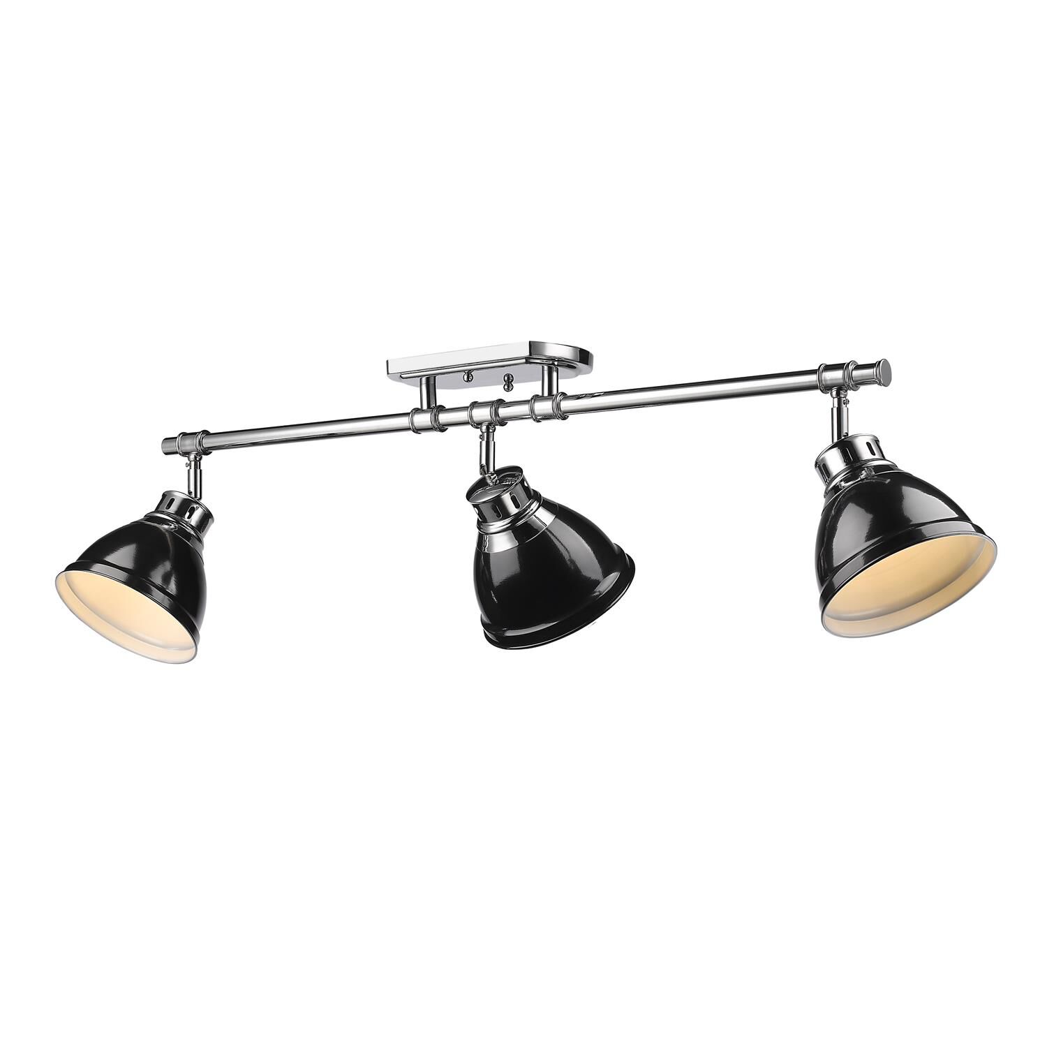 Shown in Chrome finish and Black shade