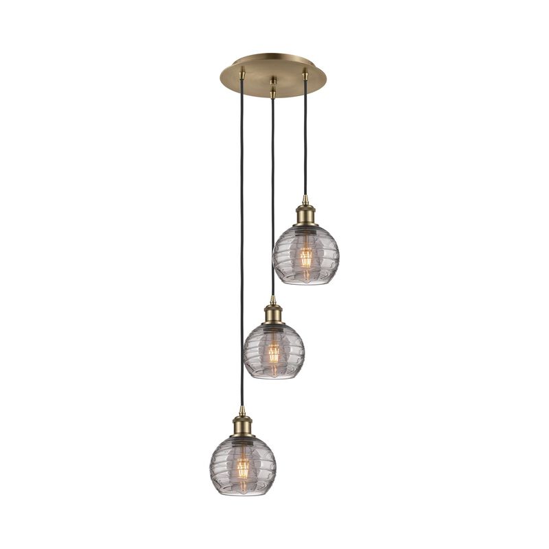 Bruno Marashlian Athens Deco Swirl 12 Inch 3 Light Multi Light Pendant by Innovations Lighting