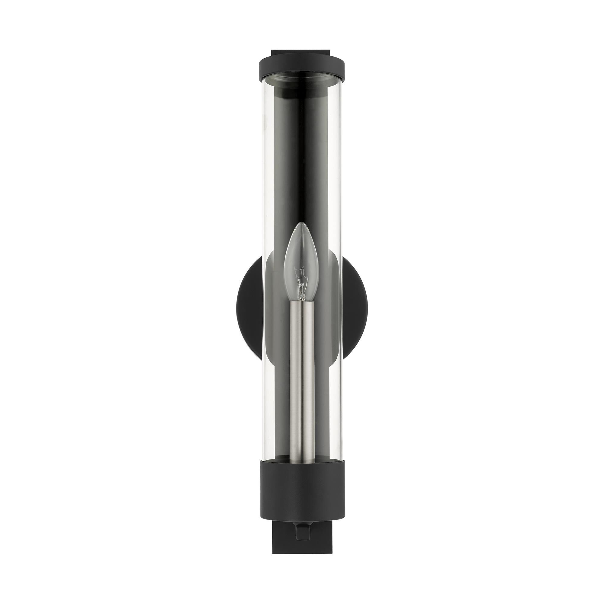 Shown in Black finish and Clear glass and Clear Glass shade
