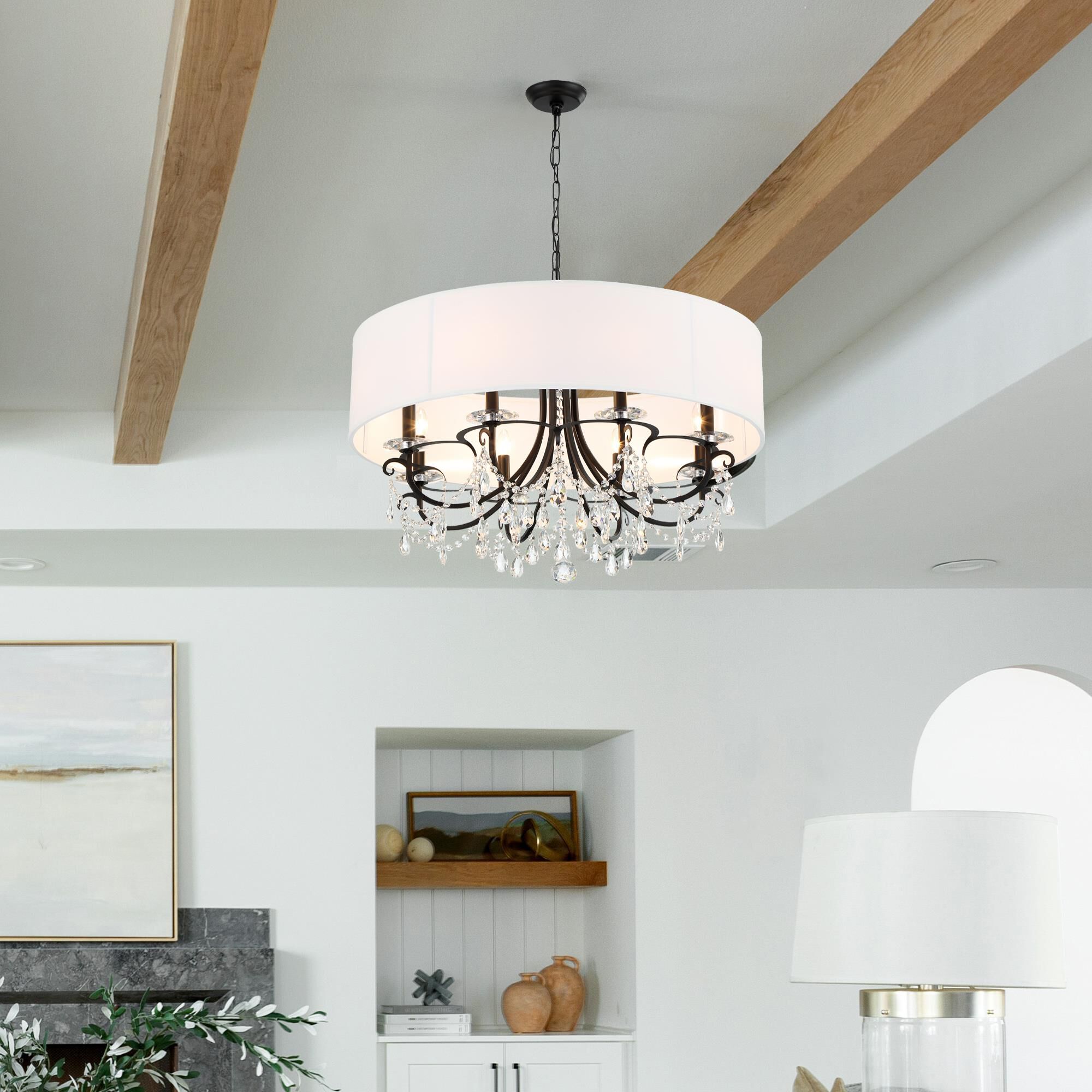 Othello 32 Inch 8 Light Chandelier by Crystorama