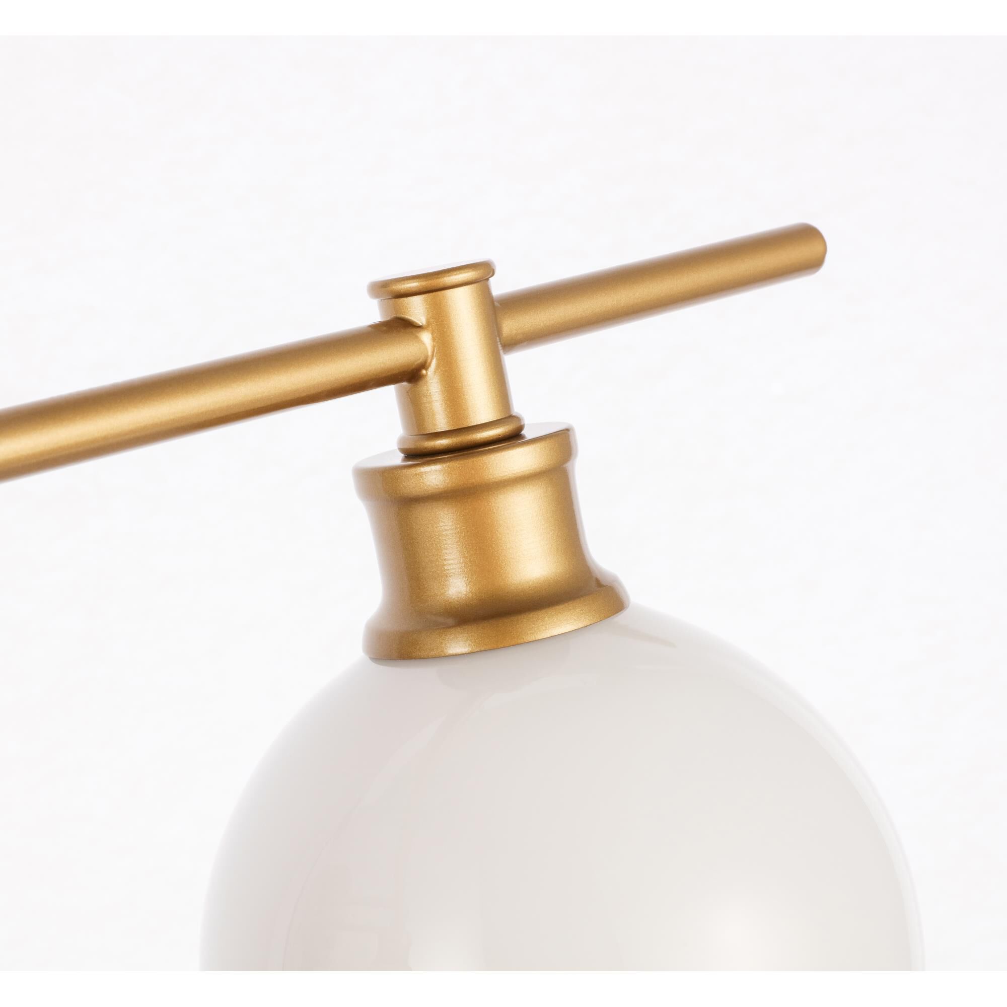 Shown in Brass finish and Frosted White  glass