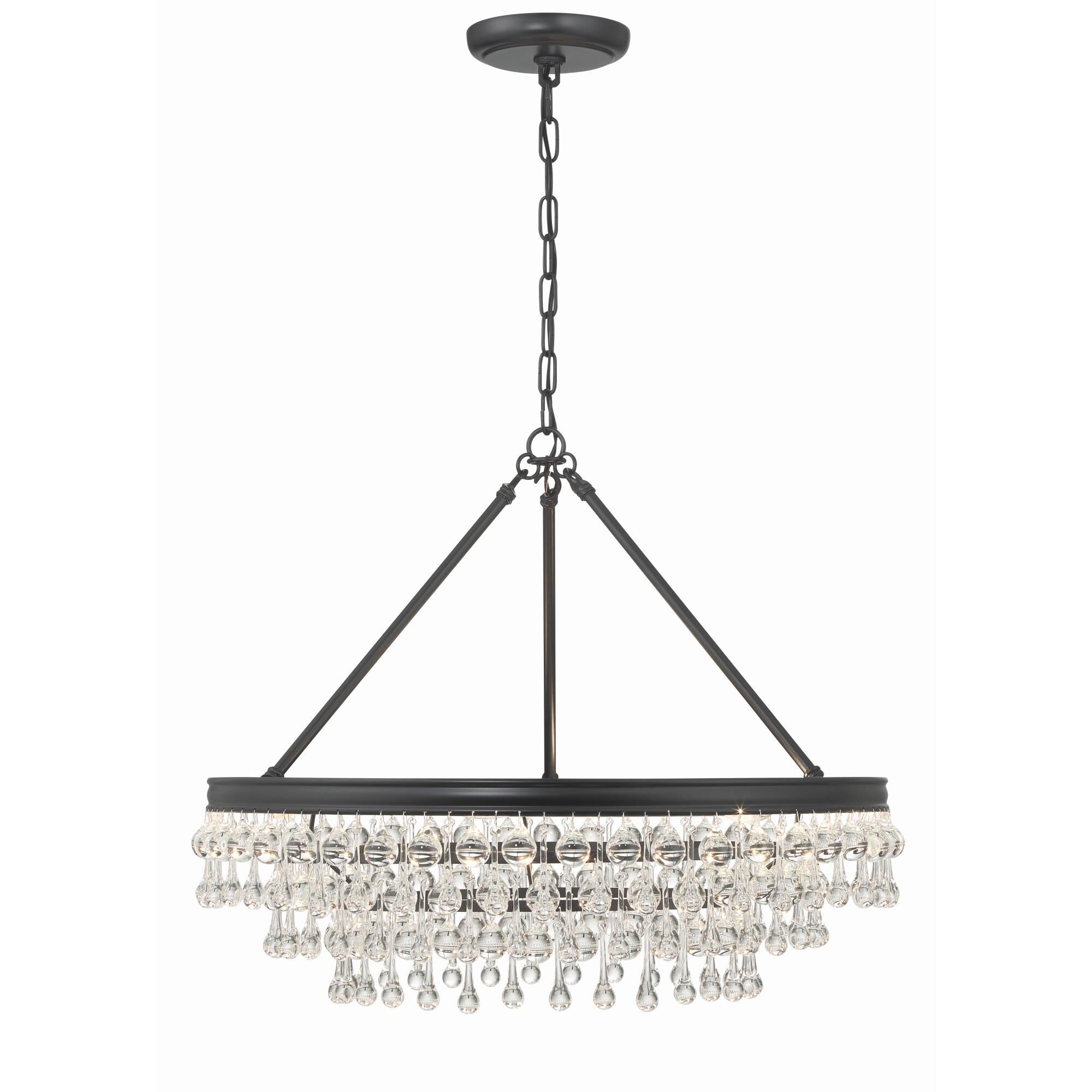 Calypso 25 Inch 6 Light Chandelier by Crystorama