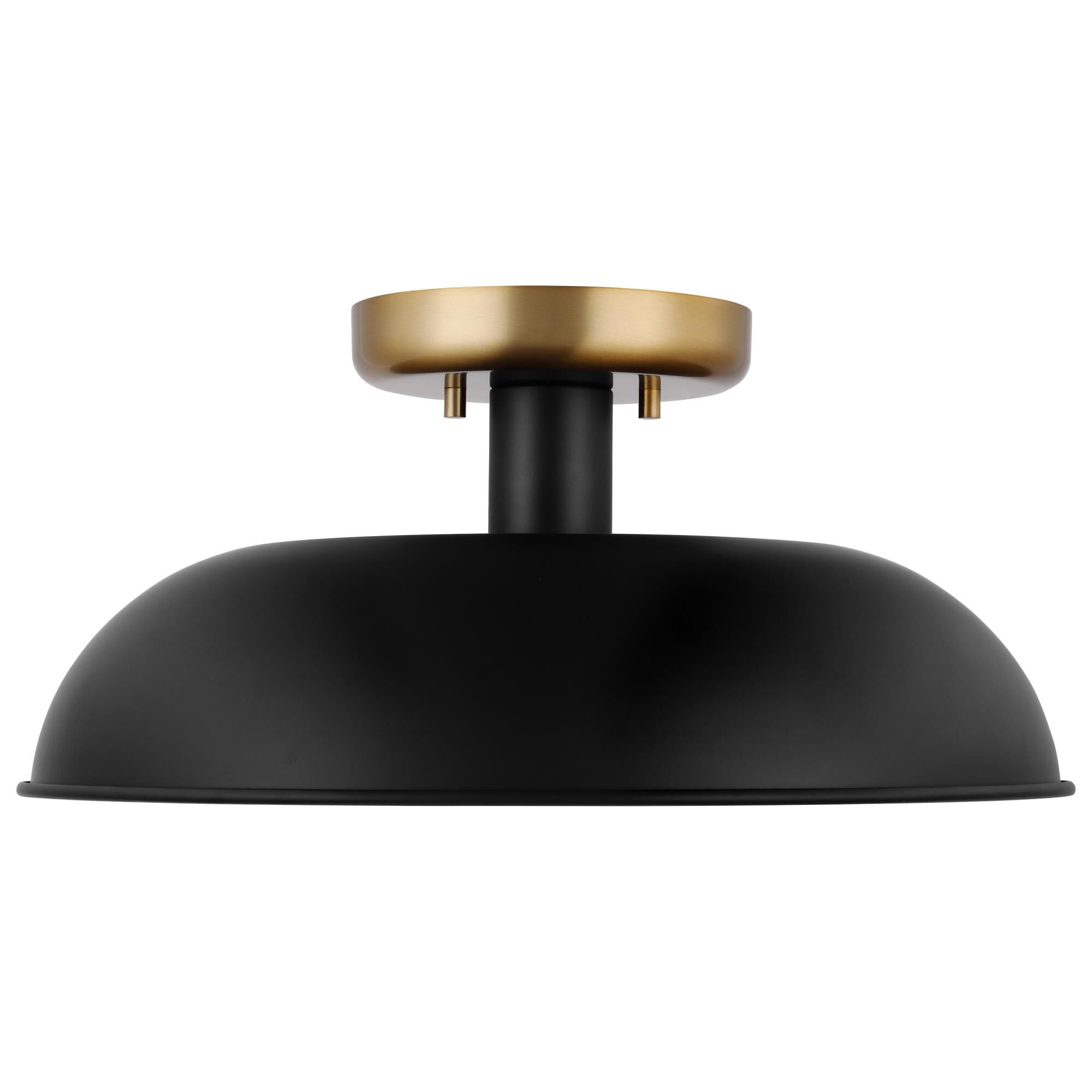 Shown in Matte Black and Burnished Brass finish