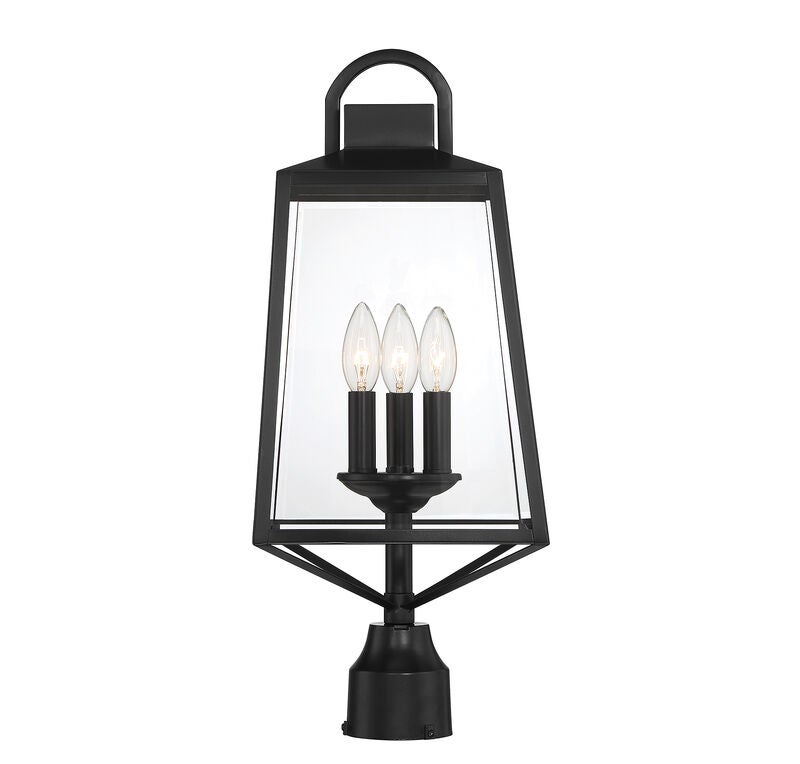 Lighting One Inglewood 22 Inch Tall 3 Light Outdoor Post Lamp by Savoy House