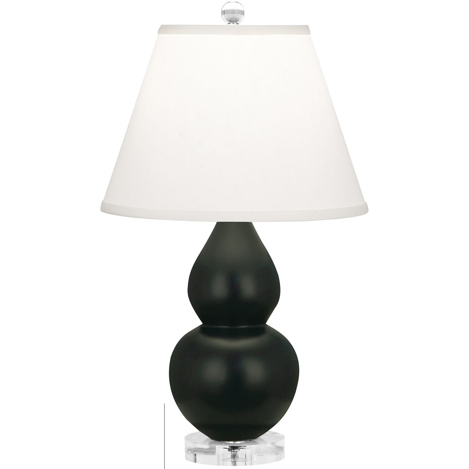 Shown in Matte Obsidian finish and Pearl shade and Lucite accent