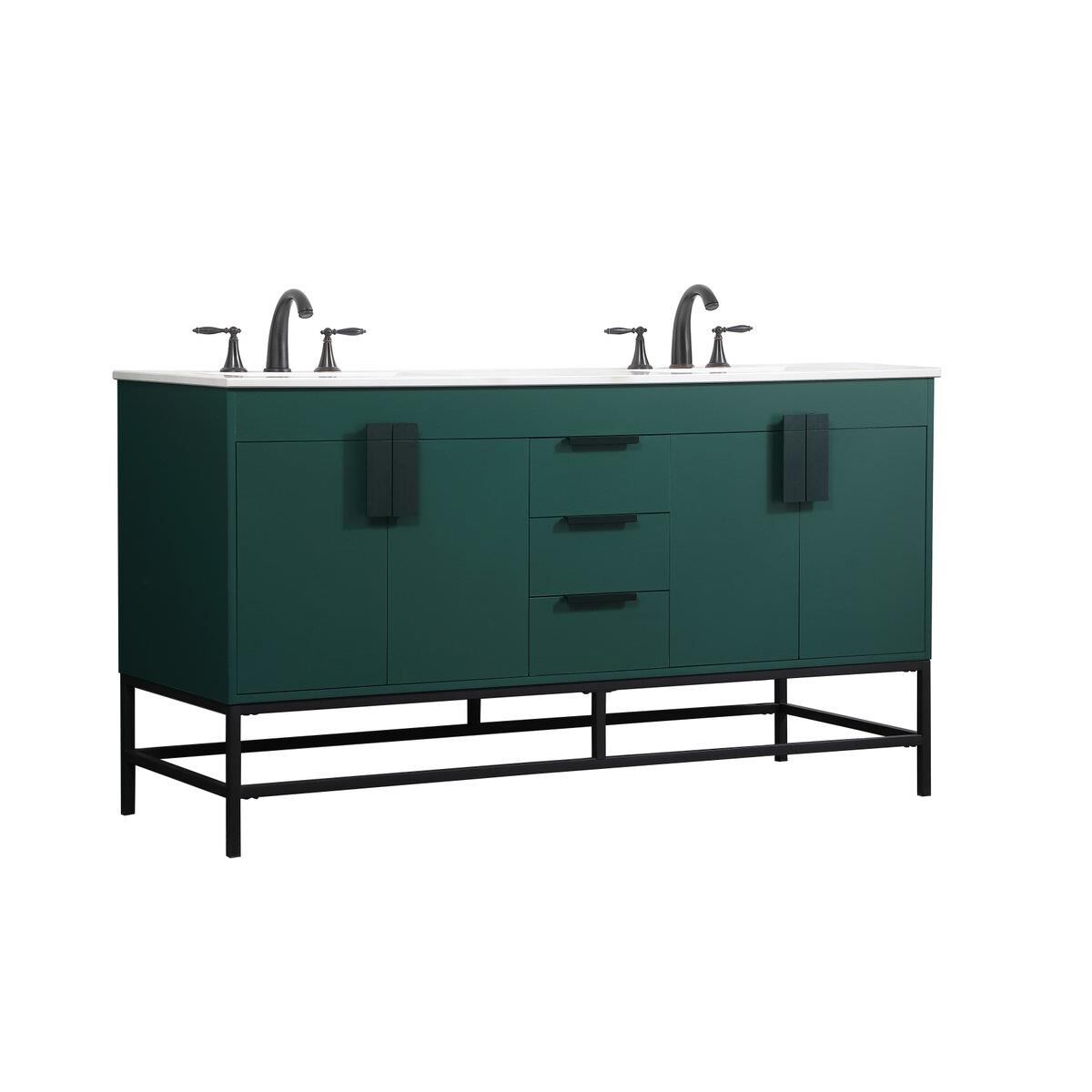 Shown in Green finish and Without Backsplash accent