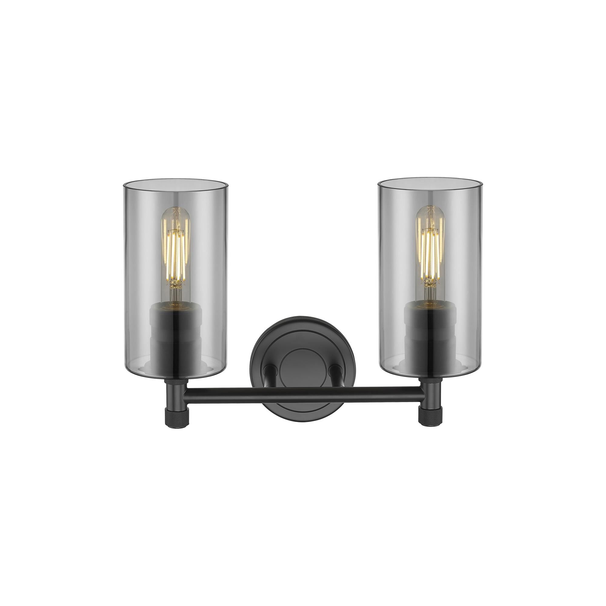 Shown in Matte Black finish and Plated Smoke glass