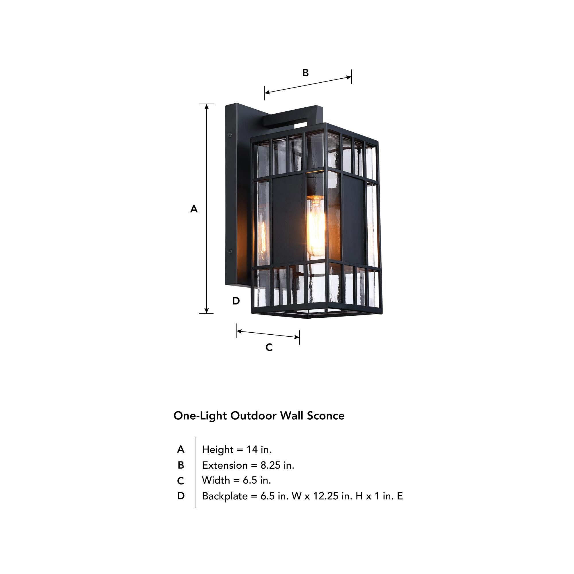 Edgehill 14 Inch Outdoor Wall Light by Designers Fountain