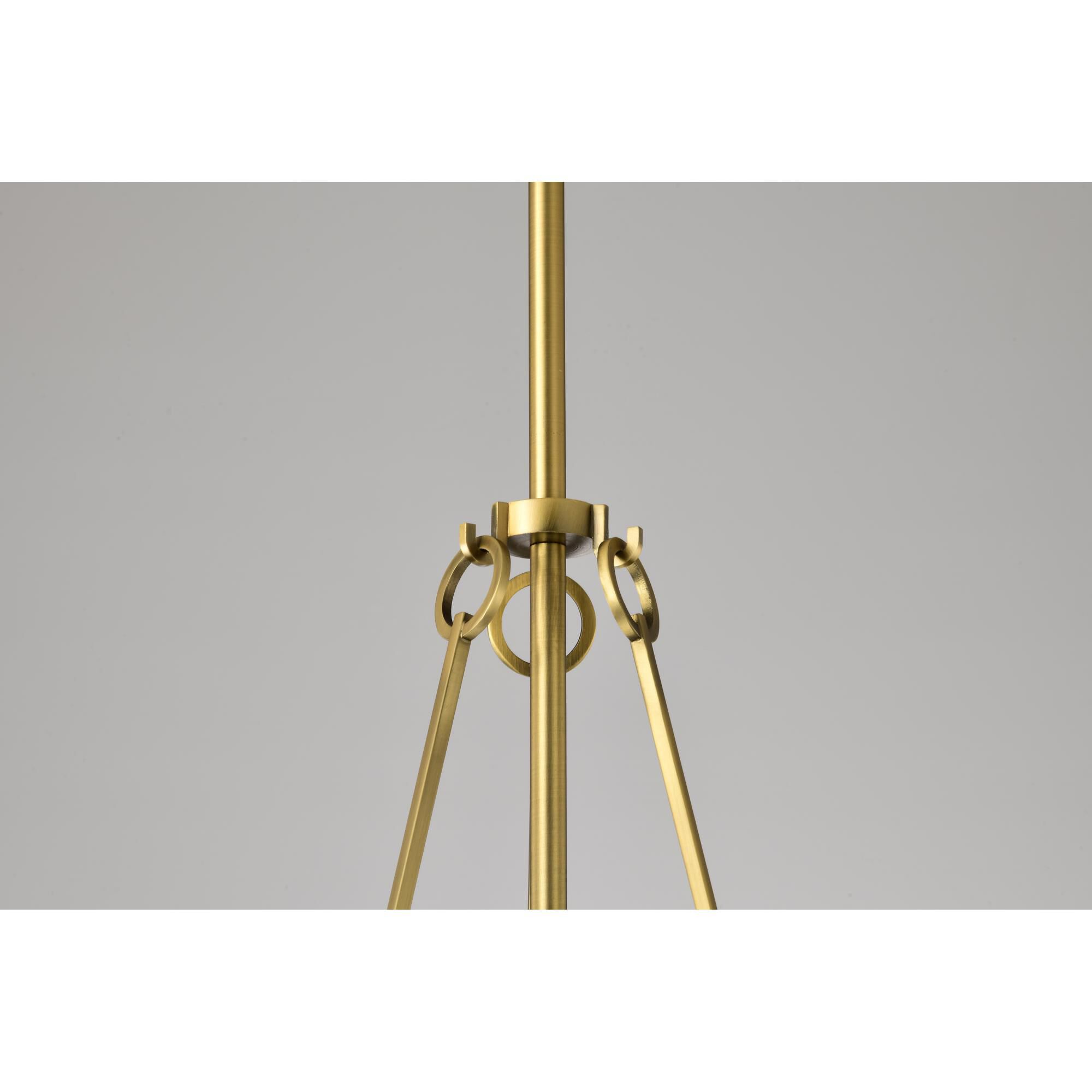 Shown in Vintage Brass finish and Hammered glass