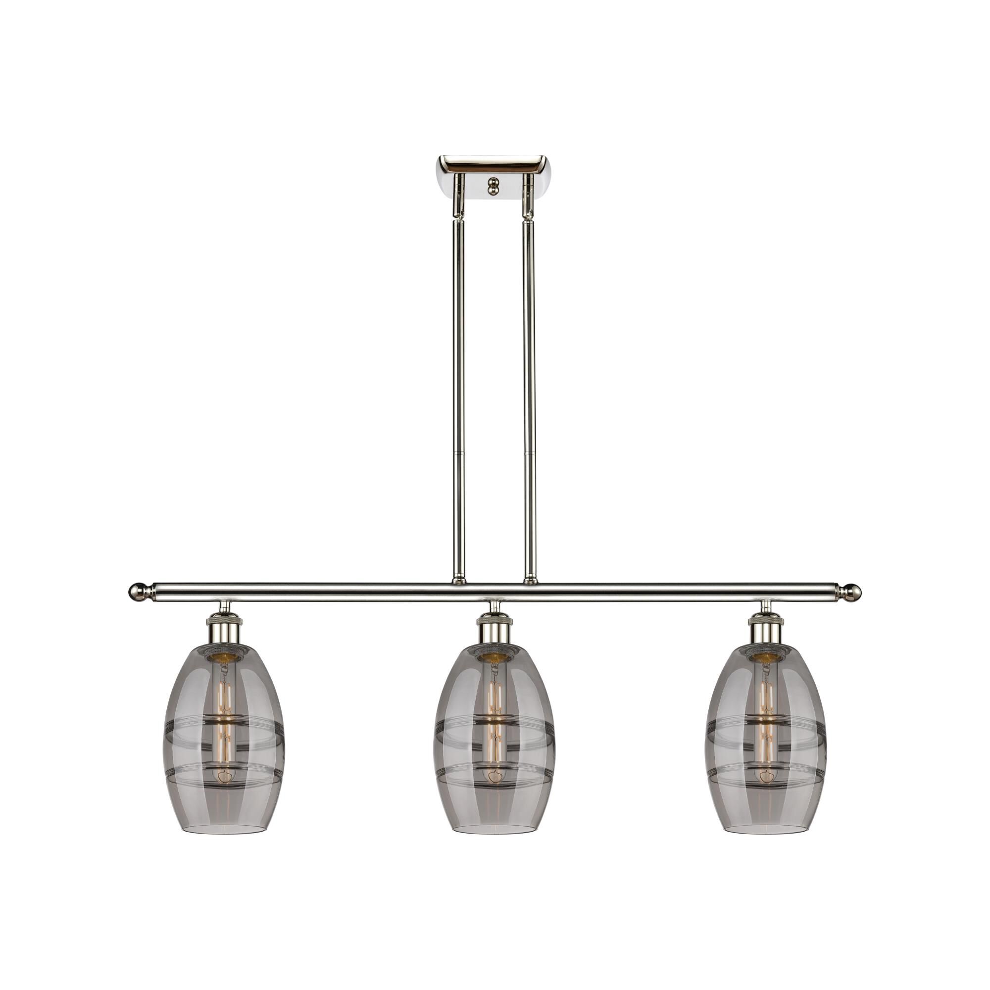 Shown in Polished Nickel finish and Light Smoke glass