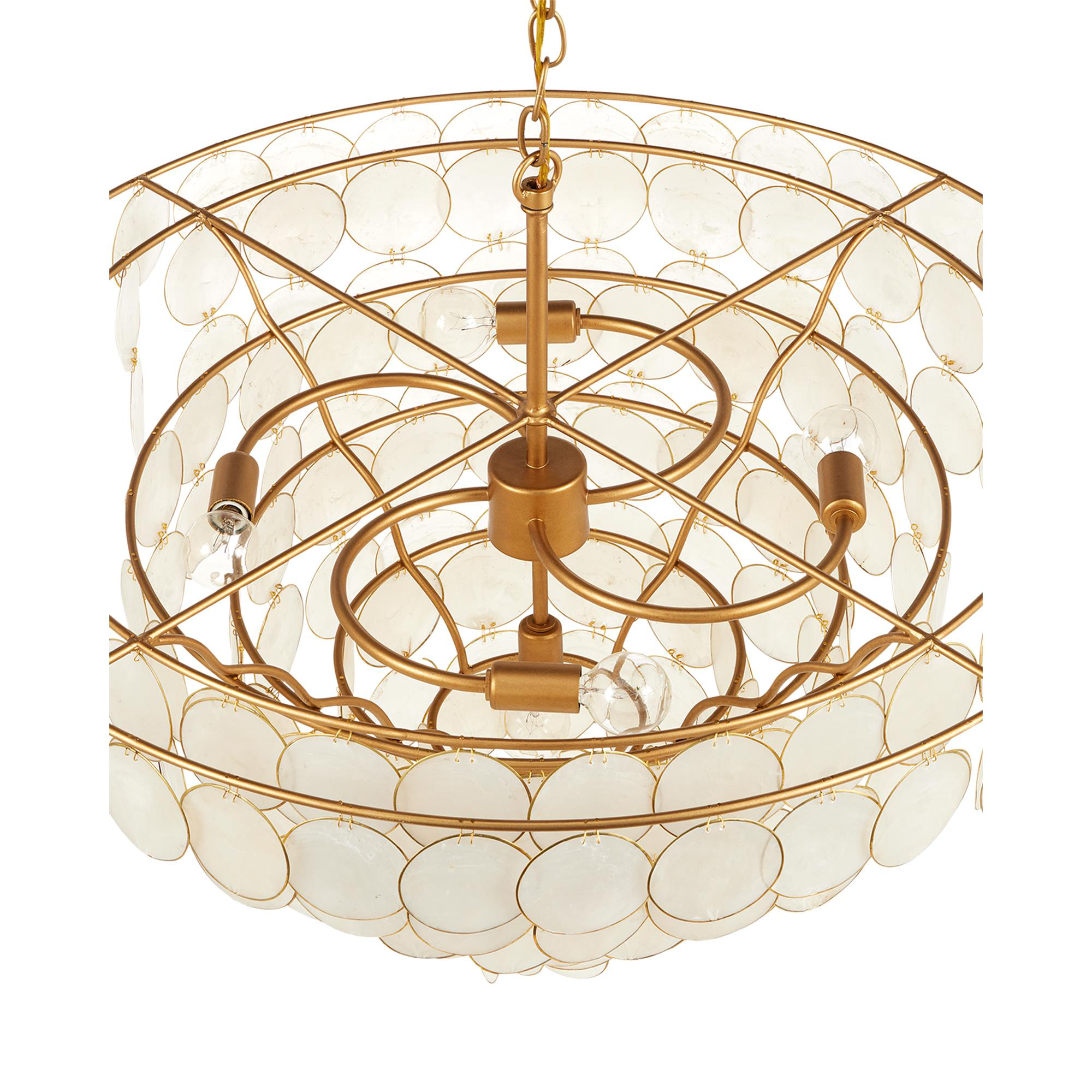 Bon Vivant 30 Inch 5 Light Semi Flush Mount,