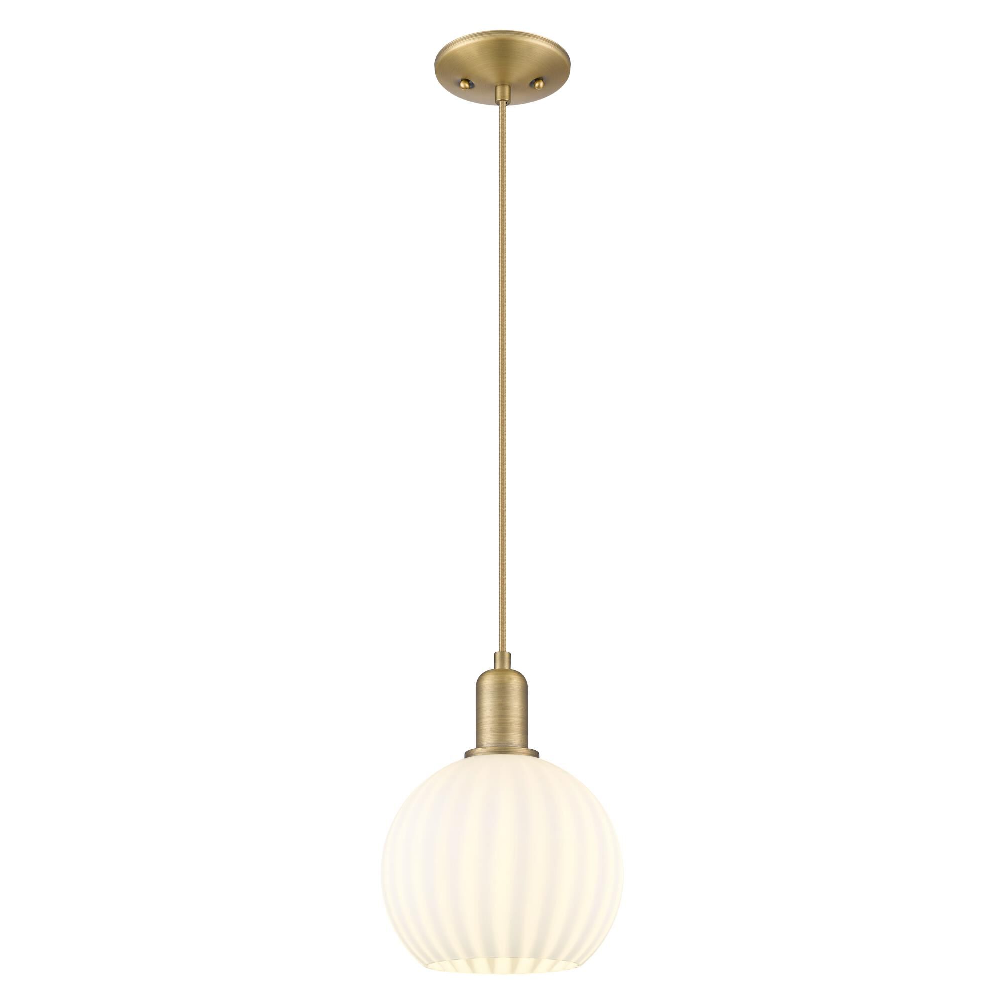 Bruno Marashlian White Venetian 8 Inch Mini Pendant by Innovations Lighting