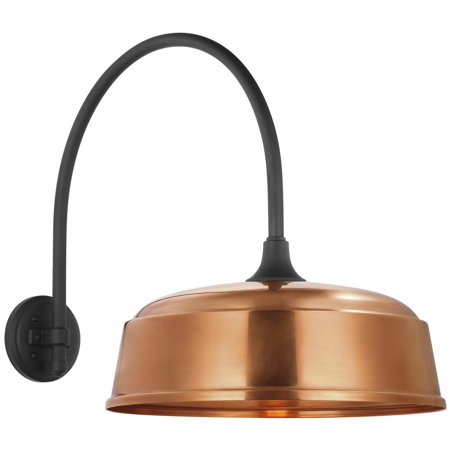 Shown in Matte Black finish and Copper shade