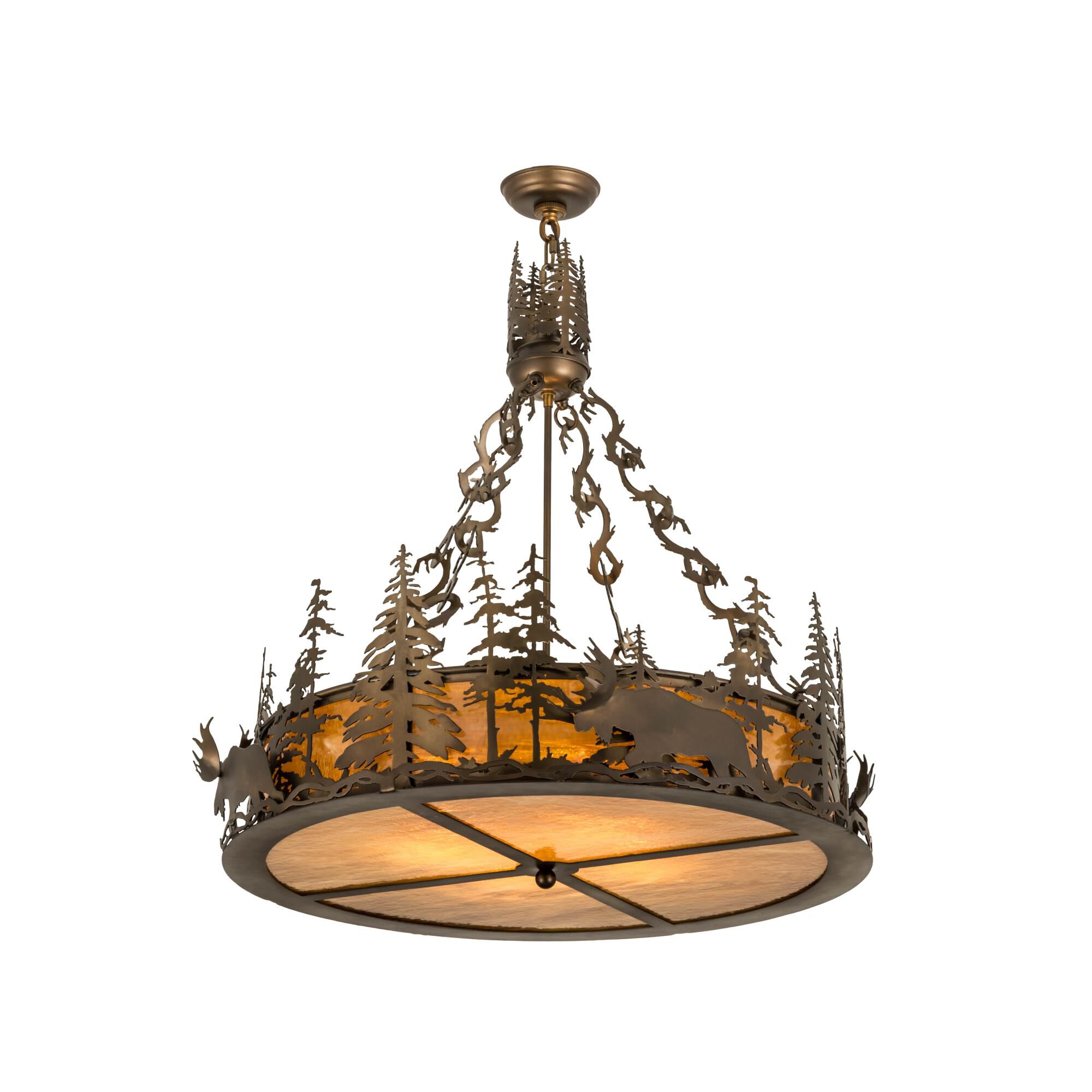 Moose At Dusk 34 Inch Large Pendant by Meyda Lighting