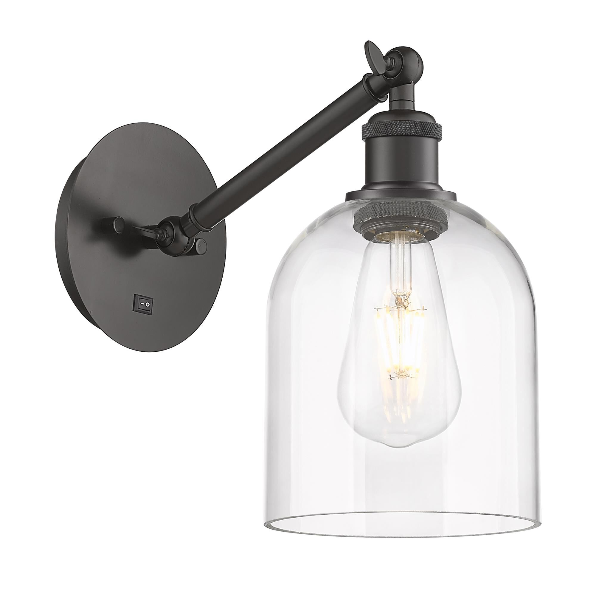 Shown in Oil Rubbed Bronze finish and Clear glass