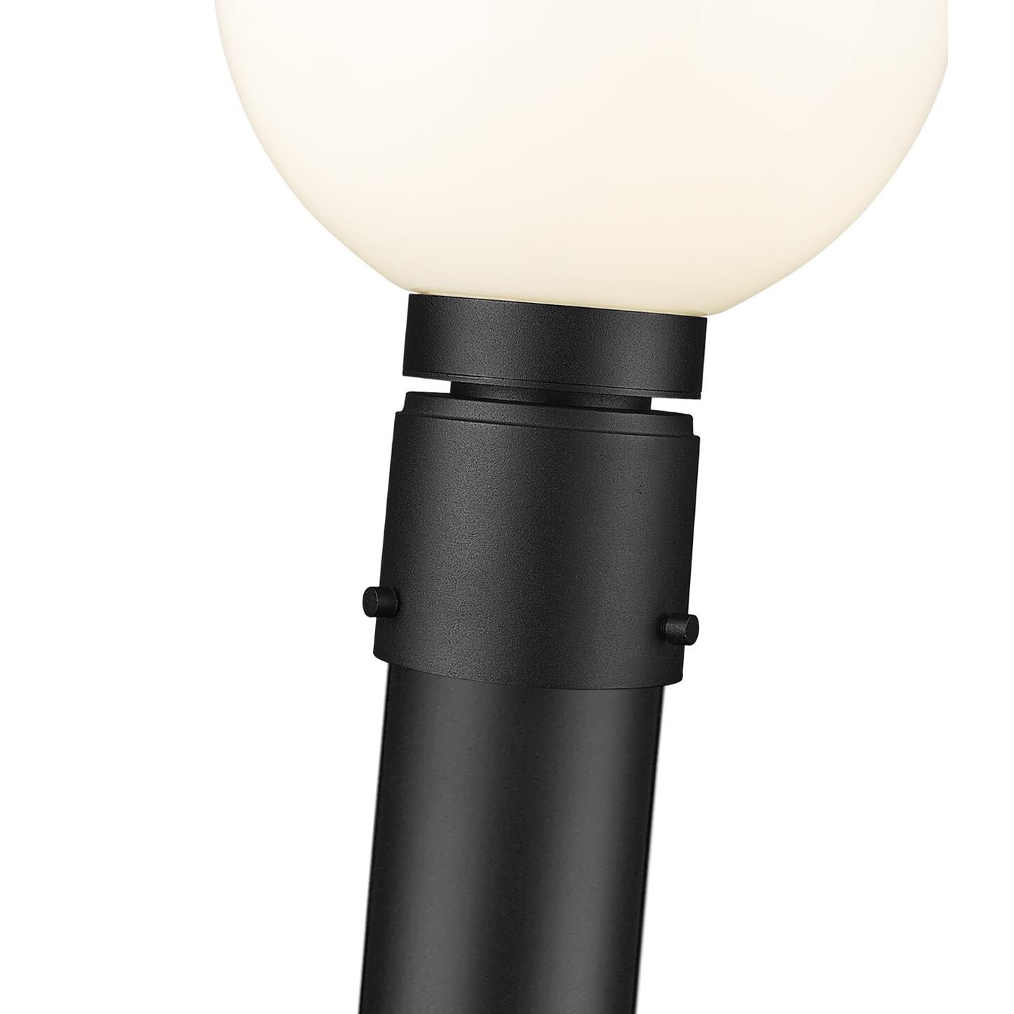 Shown in Black finish and Opal glass