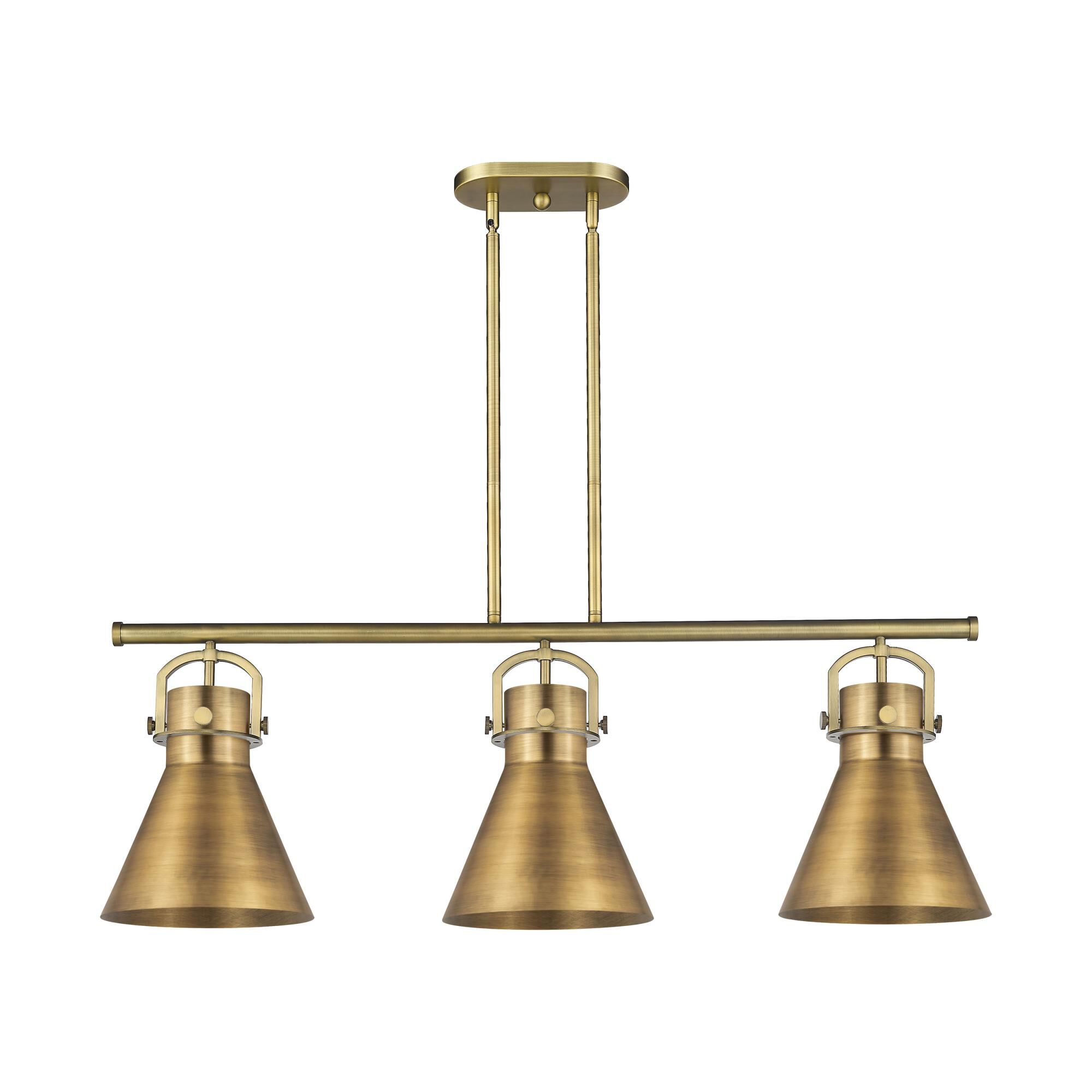 Shown in Brushed Brass finish and Brushed Brass shade