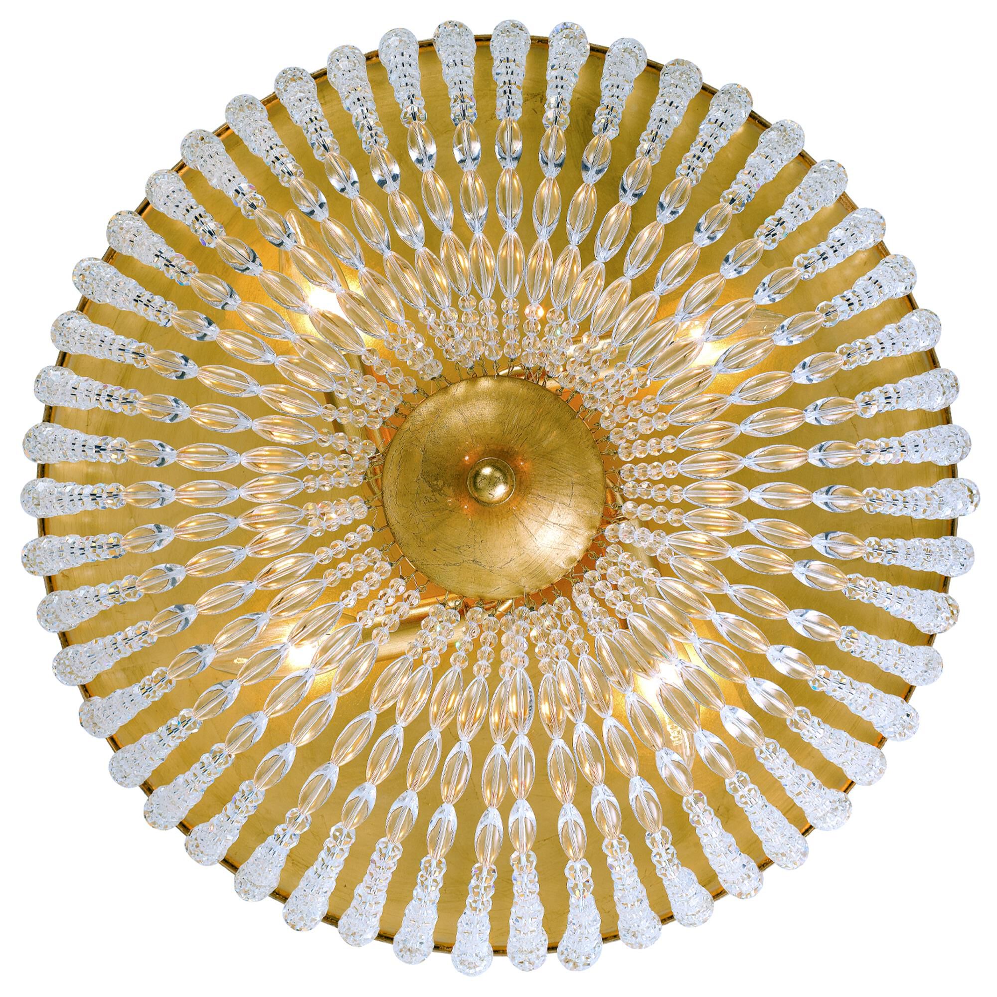 Shown in Antique Gold finish and Hand Cut Crystal Beads crystal