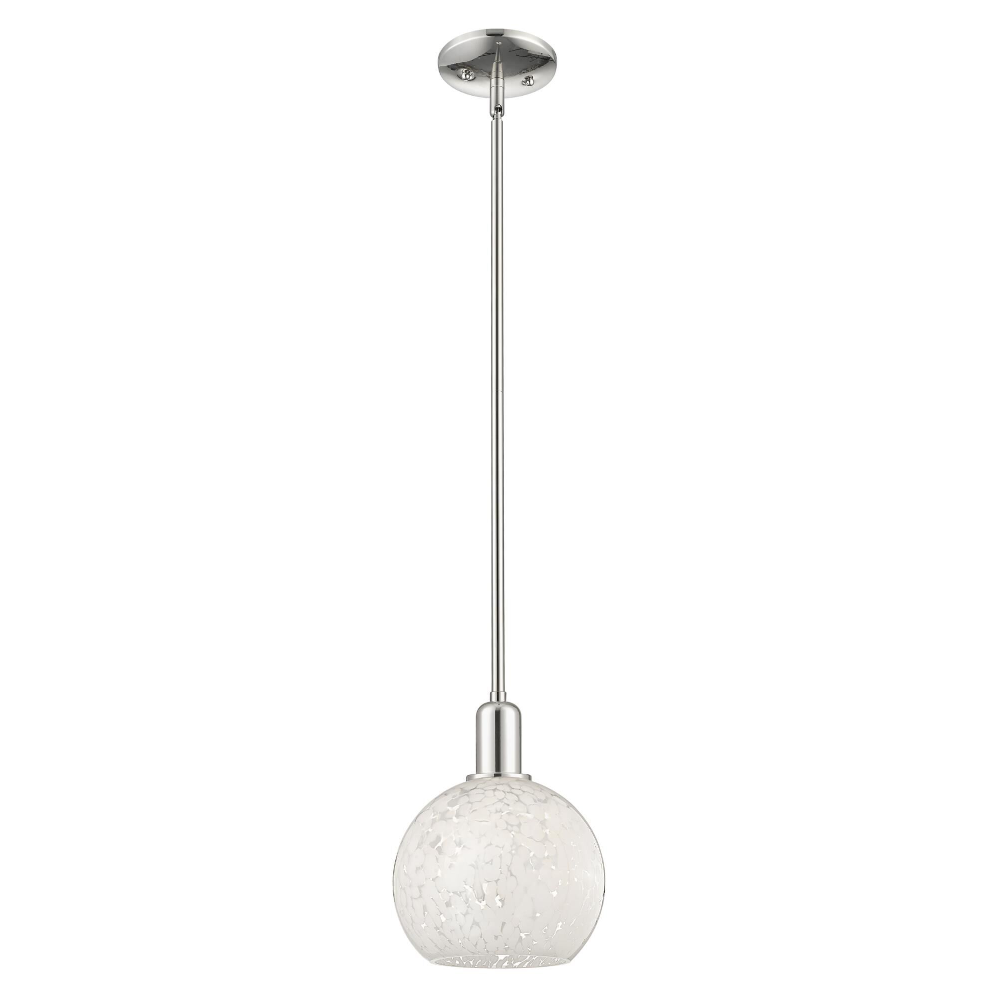 Bruno Marashlian White Mouchette 8 Inch Mini Pendant by Innovations Lighting
