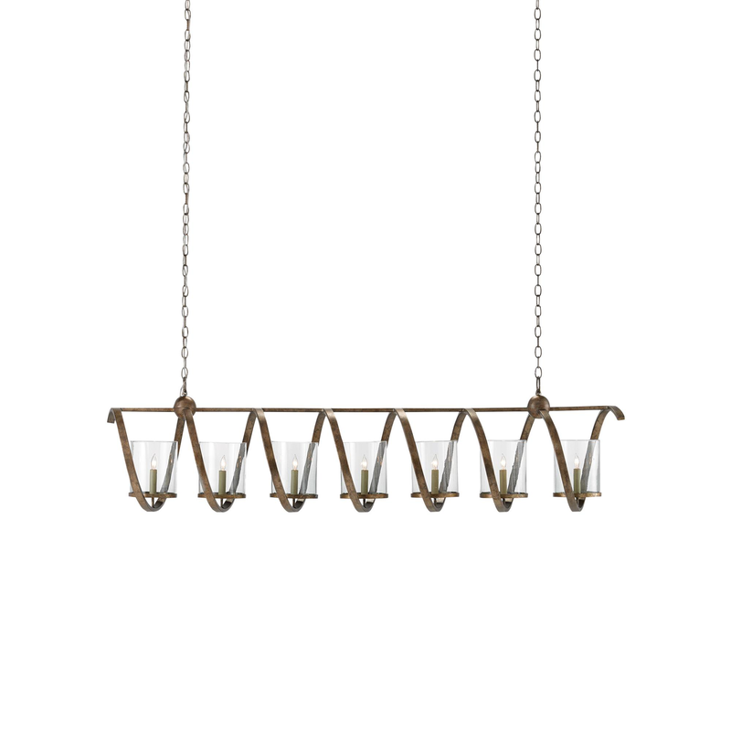 Maximus 64 Inch 7 Light Linear Suspension Light by Currey and Company